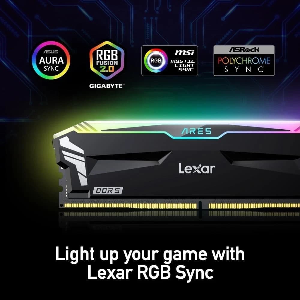 Lexar Ares DDR5 6000 CL30 RGB 32GB(2x16GB) UDIMM Memory XMP/EXPO *BRAND NEW*