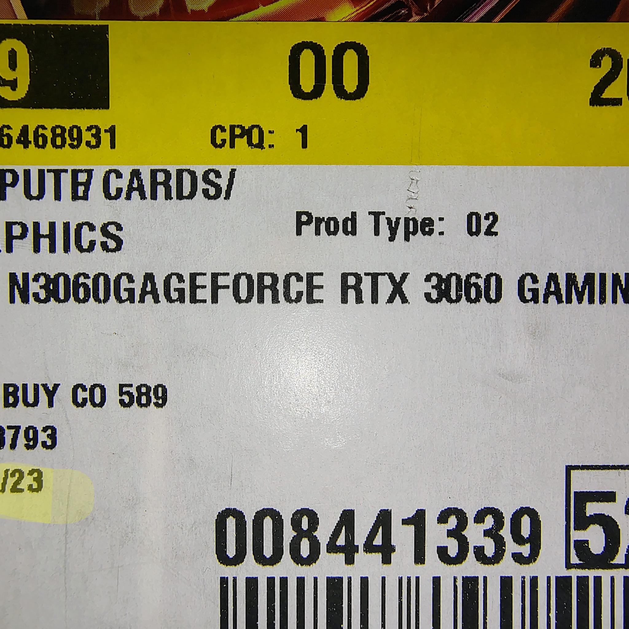 Like New Gigabyte Gaming RTX 3060 12GB