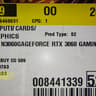 Like New Gigabyte Gaming RTX 3060 12GB