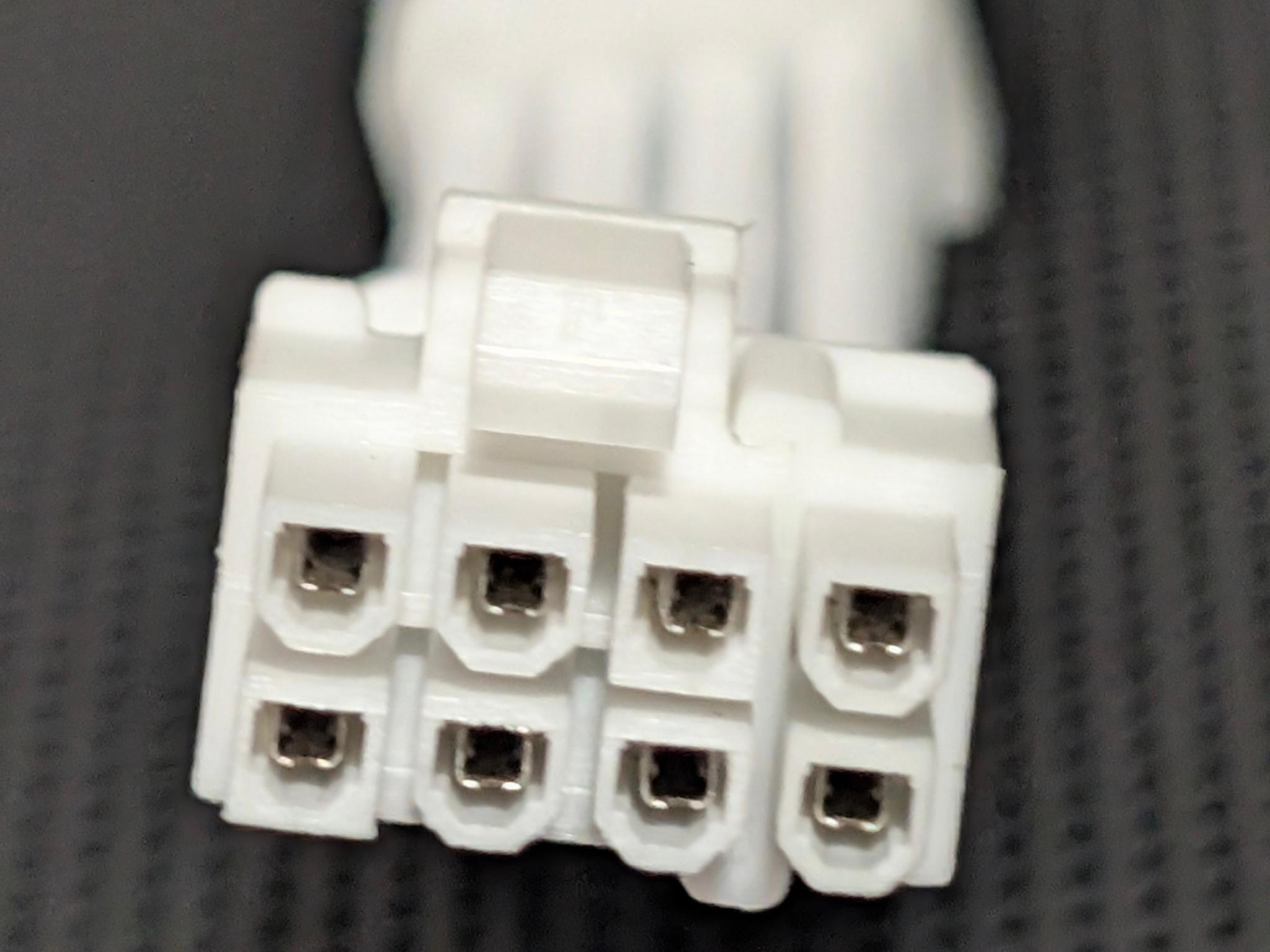 1x8 Pin PCIE White Cable Extension 16AWG