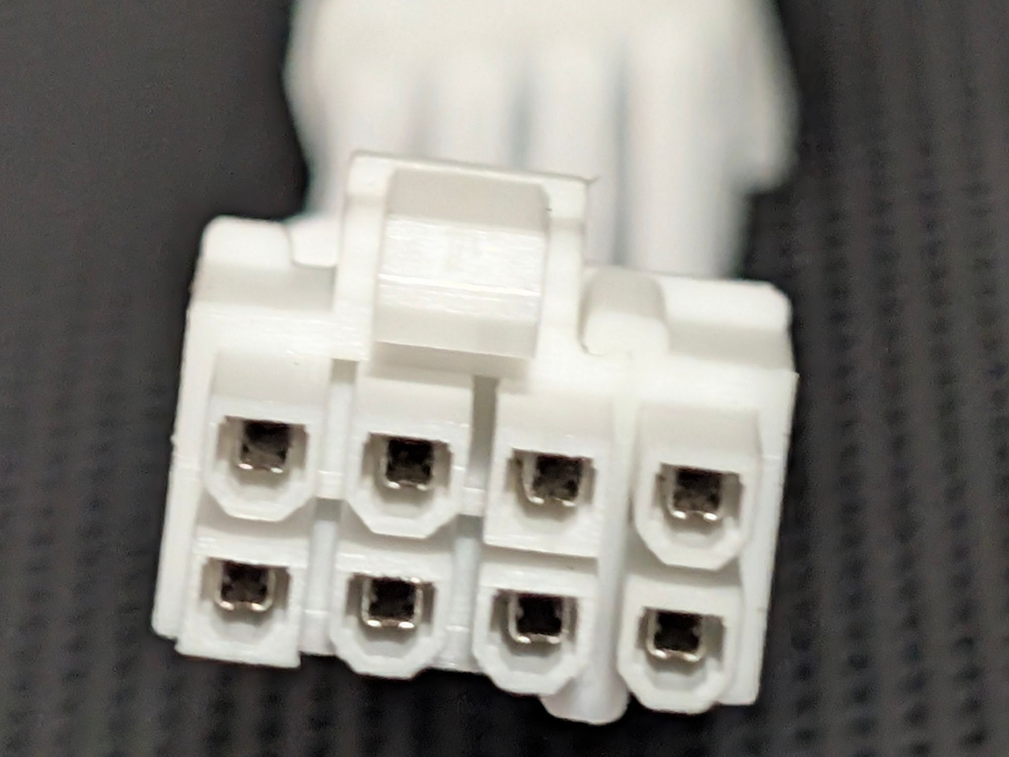 1x8 Pin PCIE White Cable Extension 16AWG