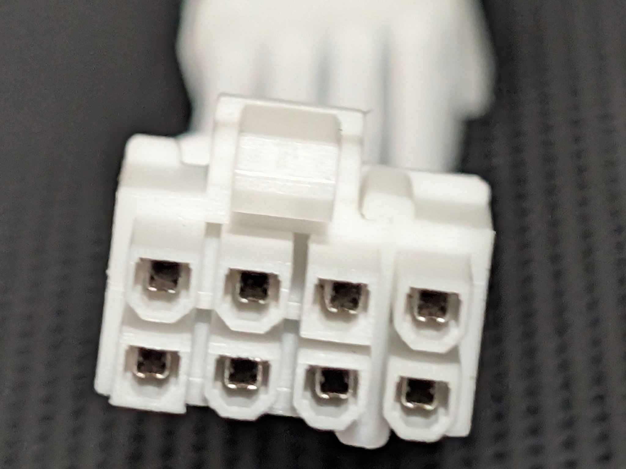 1x8 Pin PCIE White Cable Extension 16AWG