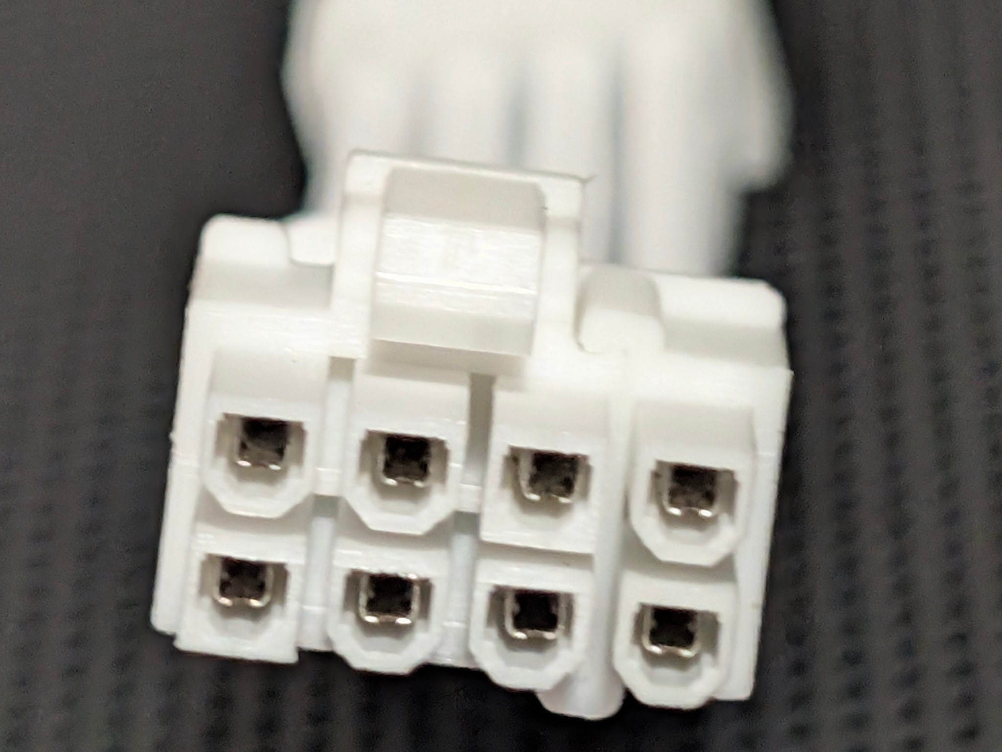 1x8 Pin PCIE White Cable Extension 16AWG