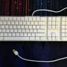 Apple OEM Wired Dual USB Keyboard Model A1048 White 2003 Tested and Working