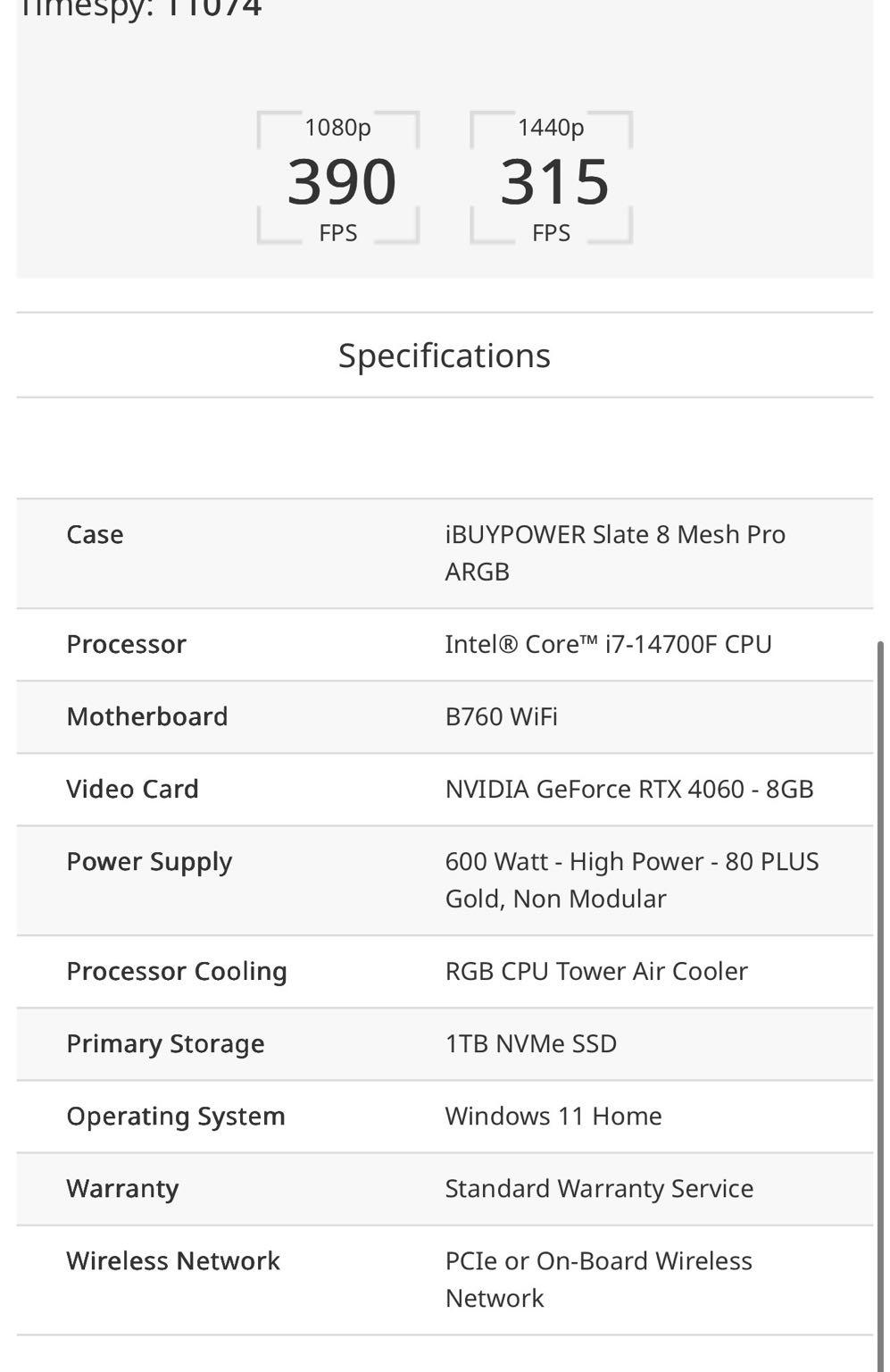 PNY XLR8 Gaming Geforce RTX 4060 OC 8GB GDDR6 PCIe 4.0