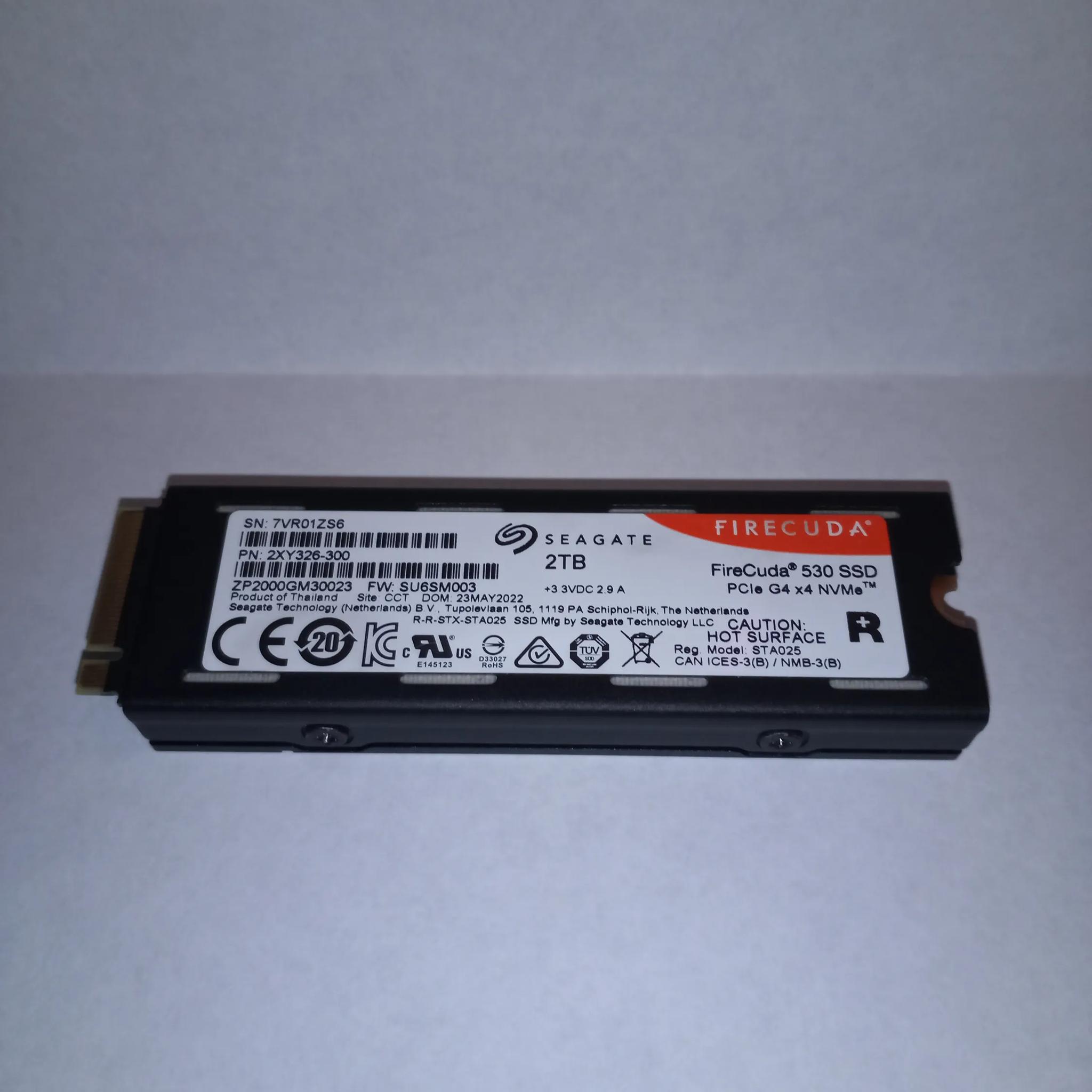 2TB Seagate Firecuda 530 NVMe SSD Gen 4 w/Heatsink
