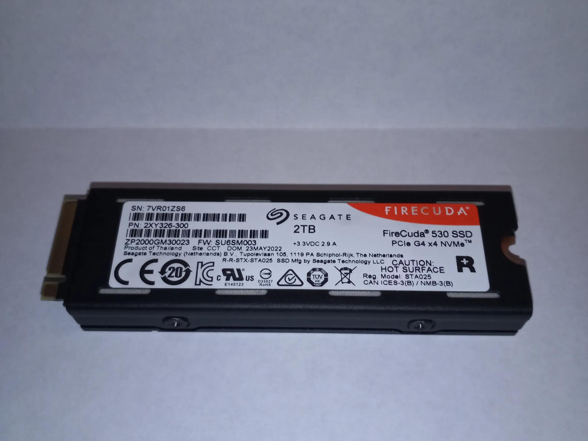2TB Seagate Firecuda 530 NVMe SSD Gen 4 w/Heatsink