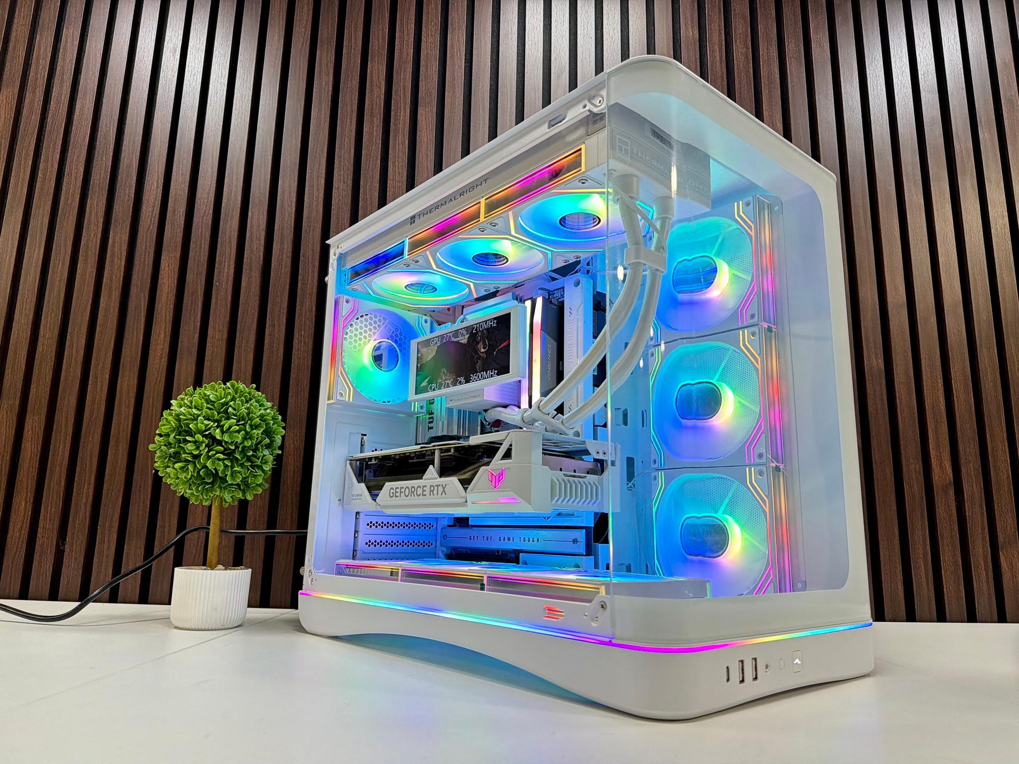 RTX 4070 TI Super BTF | Ryzen 9700X | 32GB DDR5 | 2TB M.2 | 850 Watt Gold PSU | LCD AIO