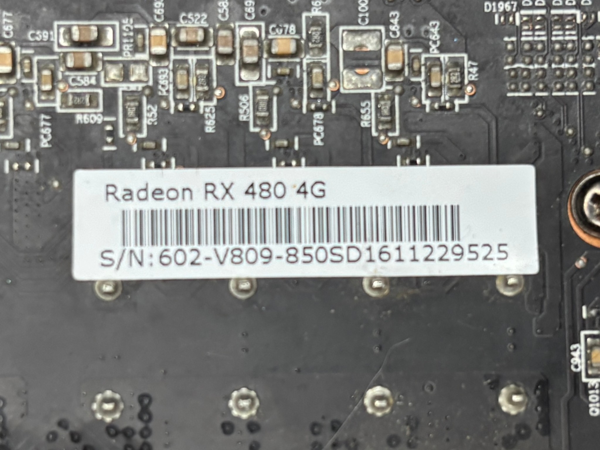 AMD Radeon RX 480 4GB GDDR5 Graphics Card