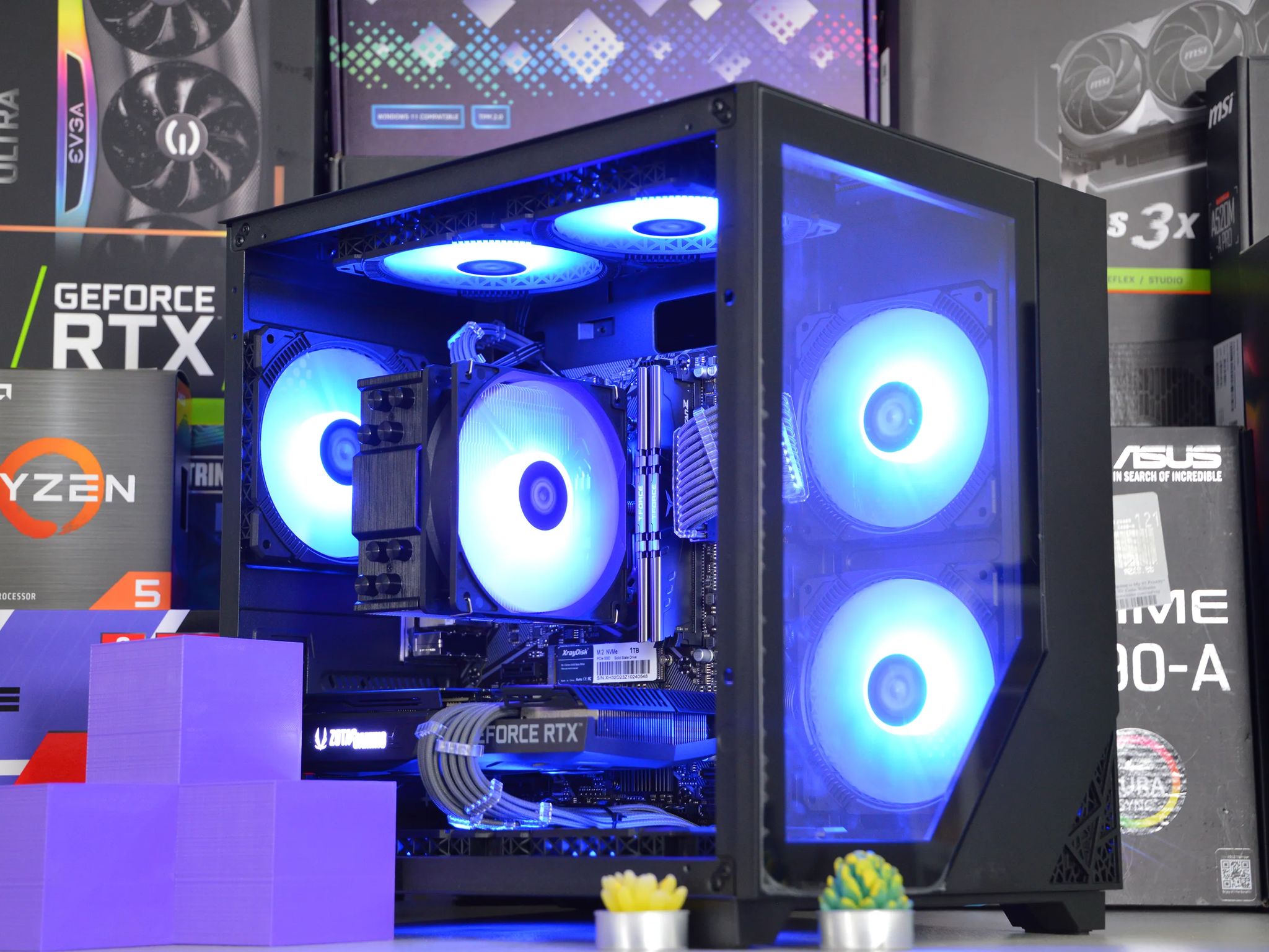🧊🧊| RTX 3070 8GB| RYZEN 7 3700X | 32 GB DDR4 RAM | 1TB NVME SSD | Ice Box |