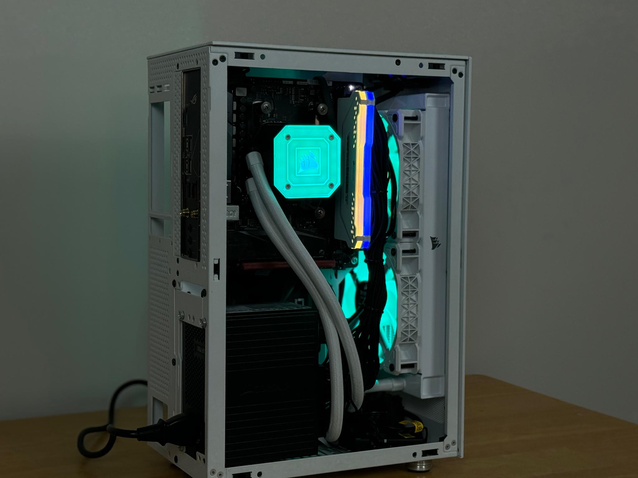 SUMMER SALE! RGB Watercooled ITX SFF Ryzen 5600X RX 6600 XT White and Black Gaming/Streaming Pc