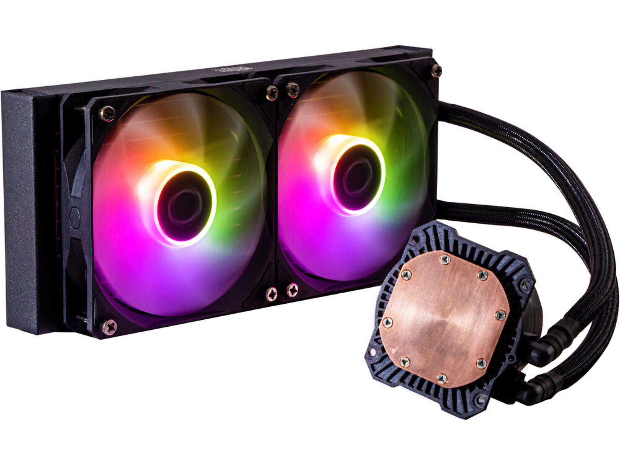 240mm black cooler master argb cpu liquid cooler