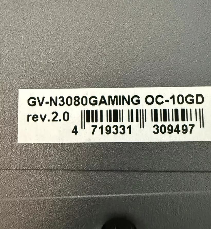 GIGABYTE GeForce RTX 3080 GAMING OC 10GB GDDR6X Graphics Card