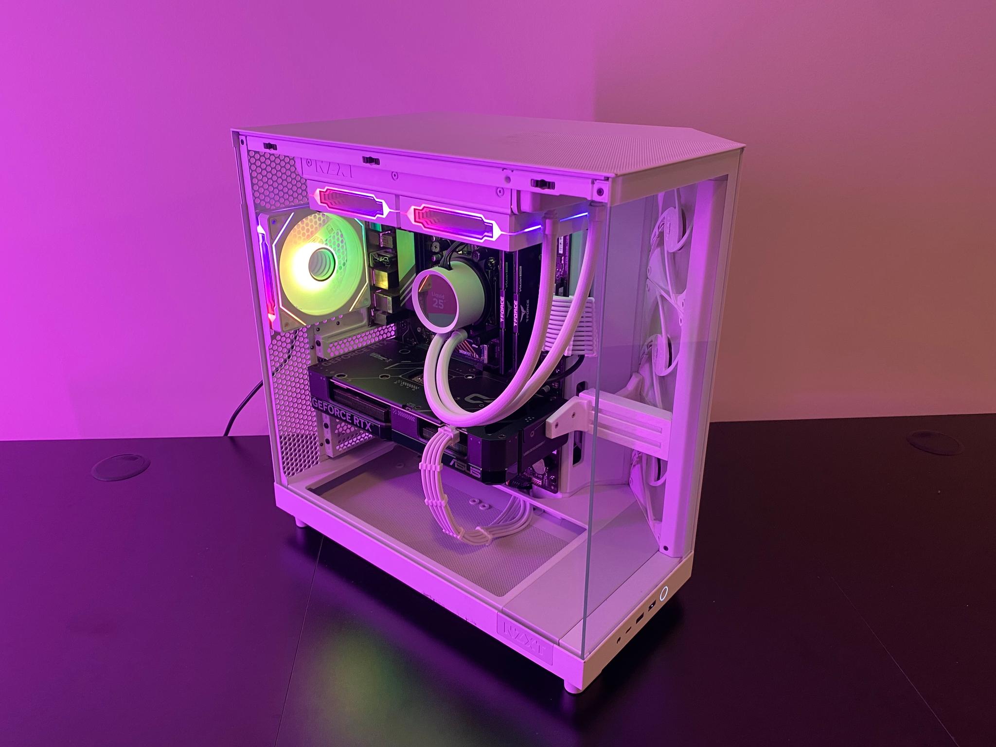 White NZXT Gaming PC | RTX 4070 12GB | Ryzen 5 7600X | 16GB DDR5 | 1TB NVMe | LCD AIO | RGB