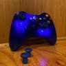 Custom clear blue Xbox 360 controller - Hall effect - LEDs - RESTORED