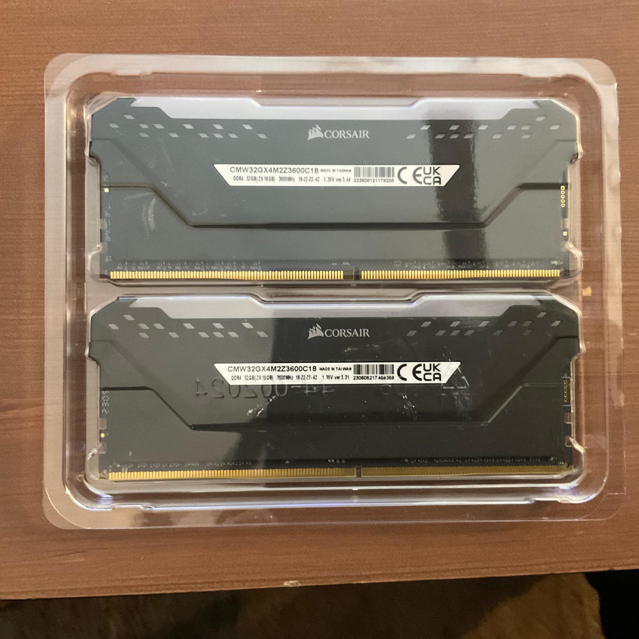 Like New! Corsair Vengeance RGB PRO 32GB (2x16) 3600MHz CL18 (AMD-Optimized)