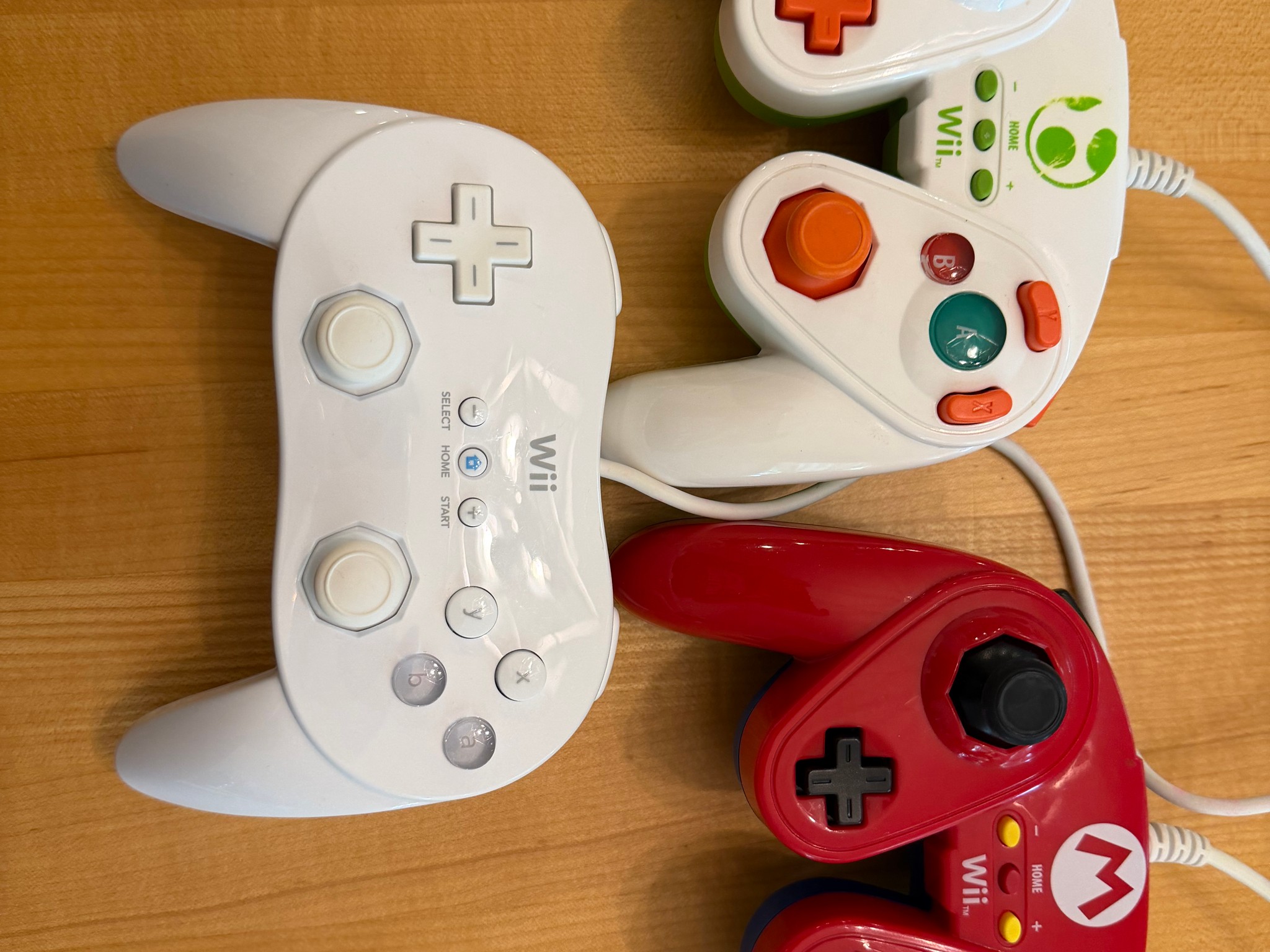 Modded Wii+gamecube controllers