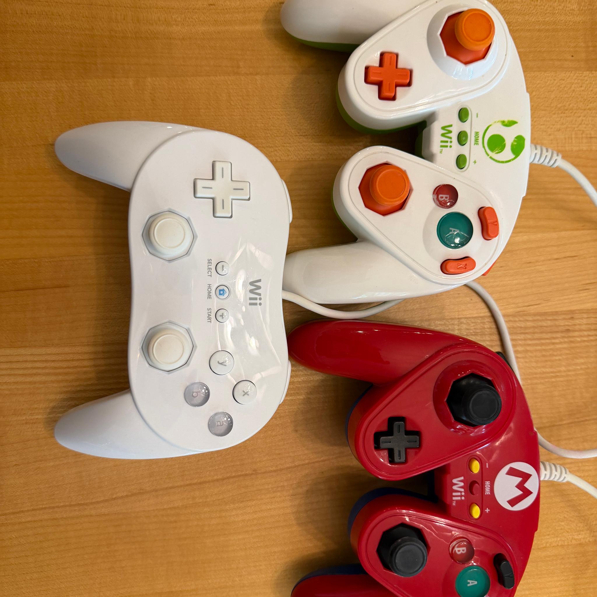 Modded Wii+gamecube controllers