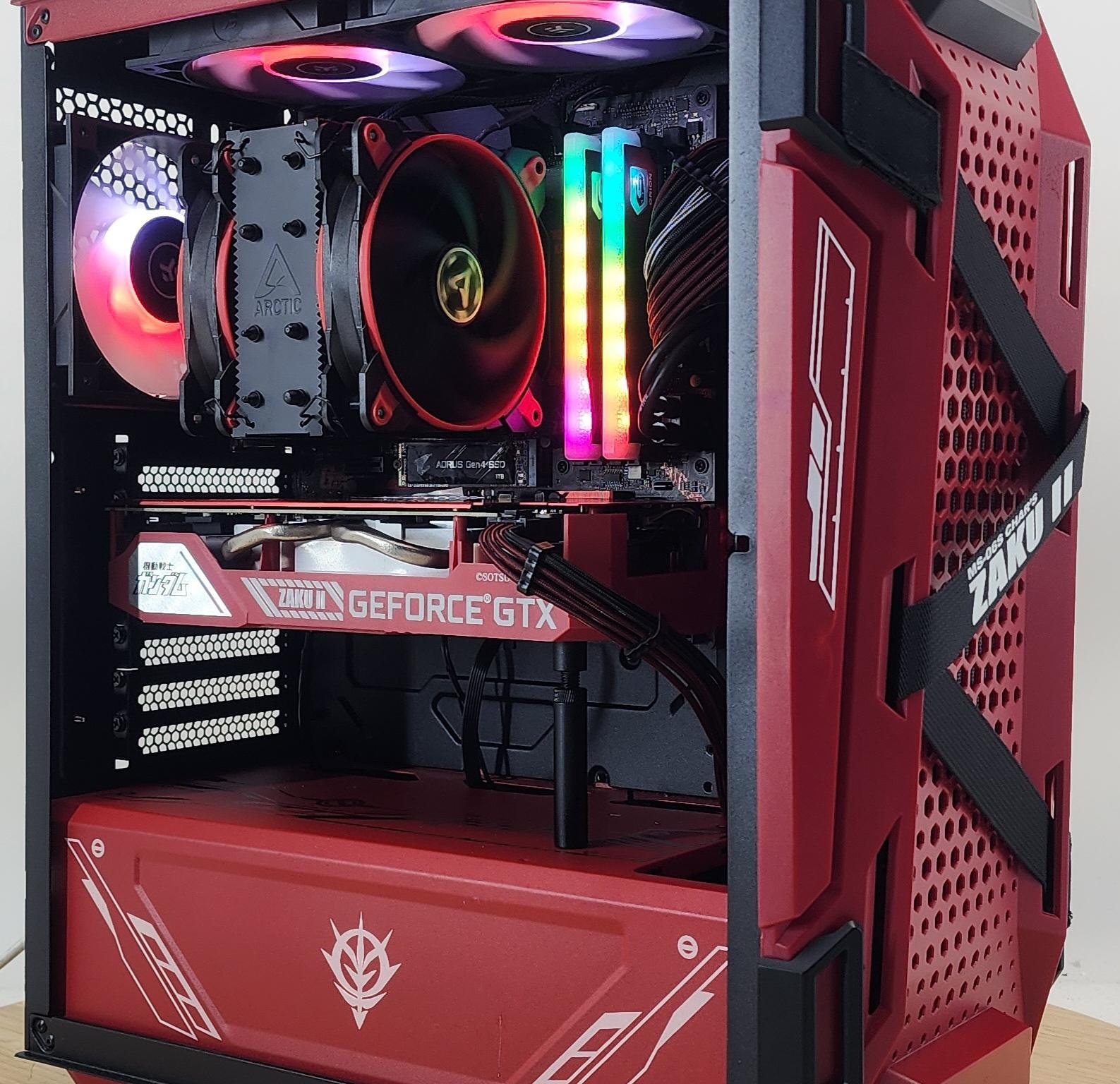 Gaming PC Ryzen 7 5700  32GB RAM 1TB SSD GTX 1660 SUPER 6GB Win 11 Zaku Gundam