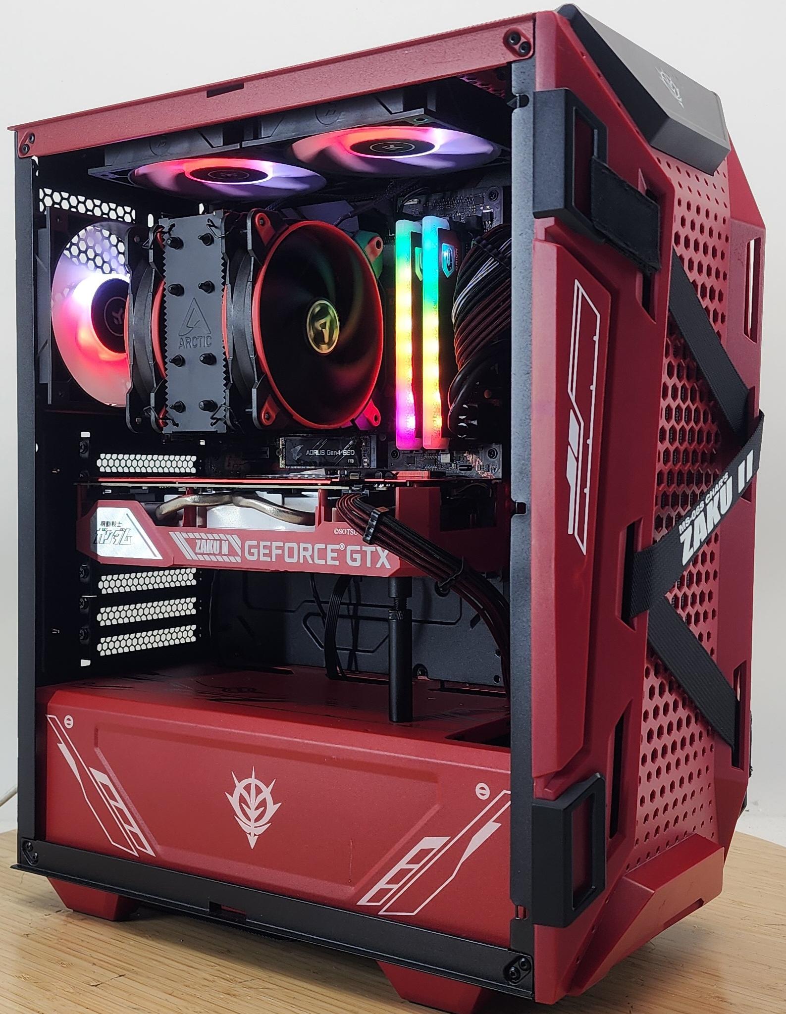 Gaming PC Ryzen 7 5700  32GB RAM 1TB SSD GTX 1660 SUPER 6GB Win 11 Zaku Gundam