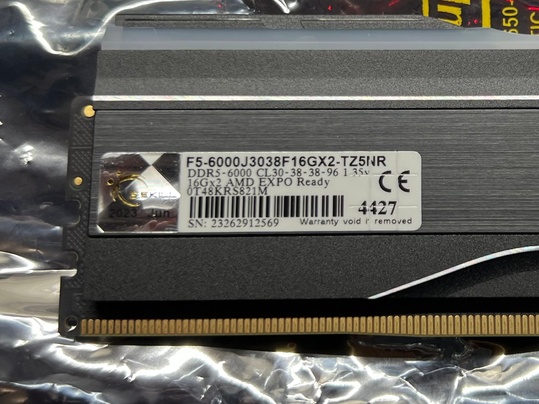 32 GB DDR5‑6000 G.Skill Trident Z5 Neo RGB Memory Kit — EXPO/XMP 3.0