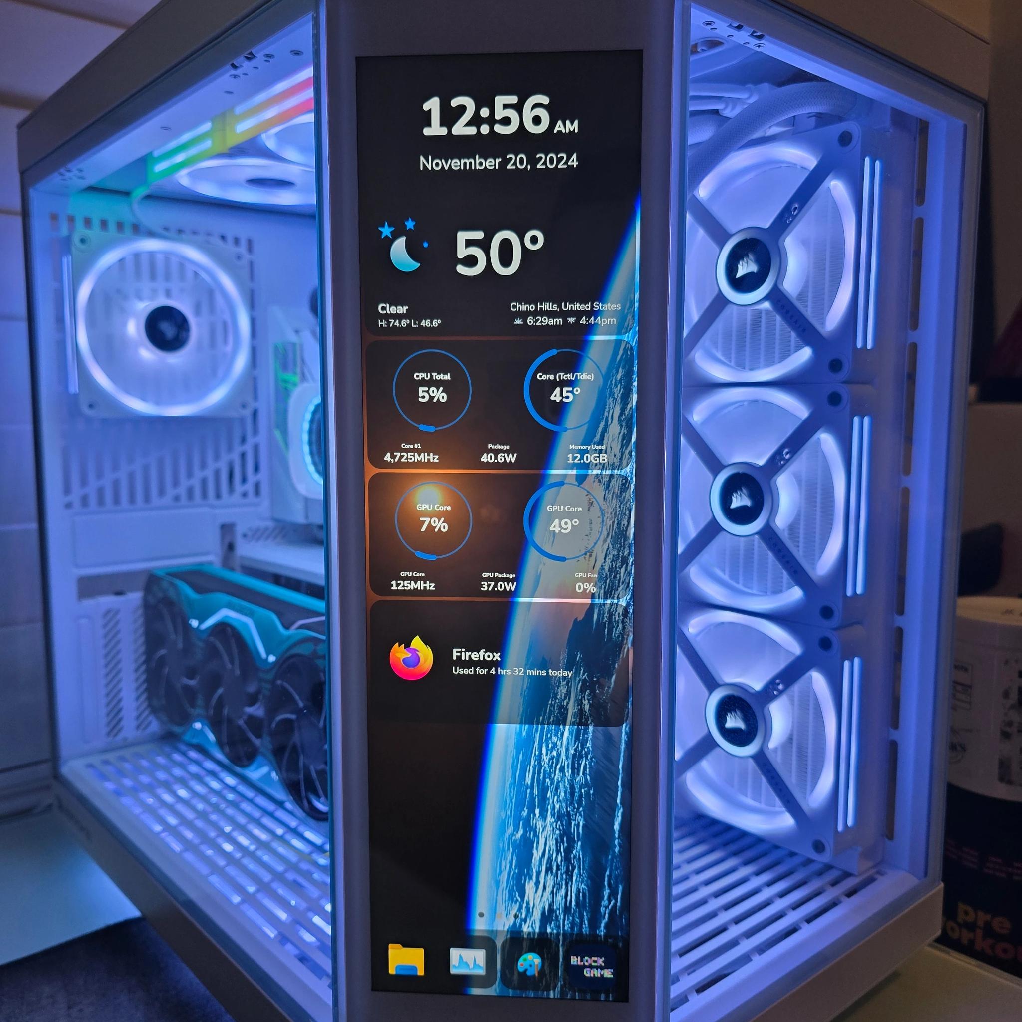 HYTE Y70 4K TOUCH SCREEN LCD FULL WHITE AMD BUILD