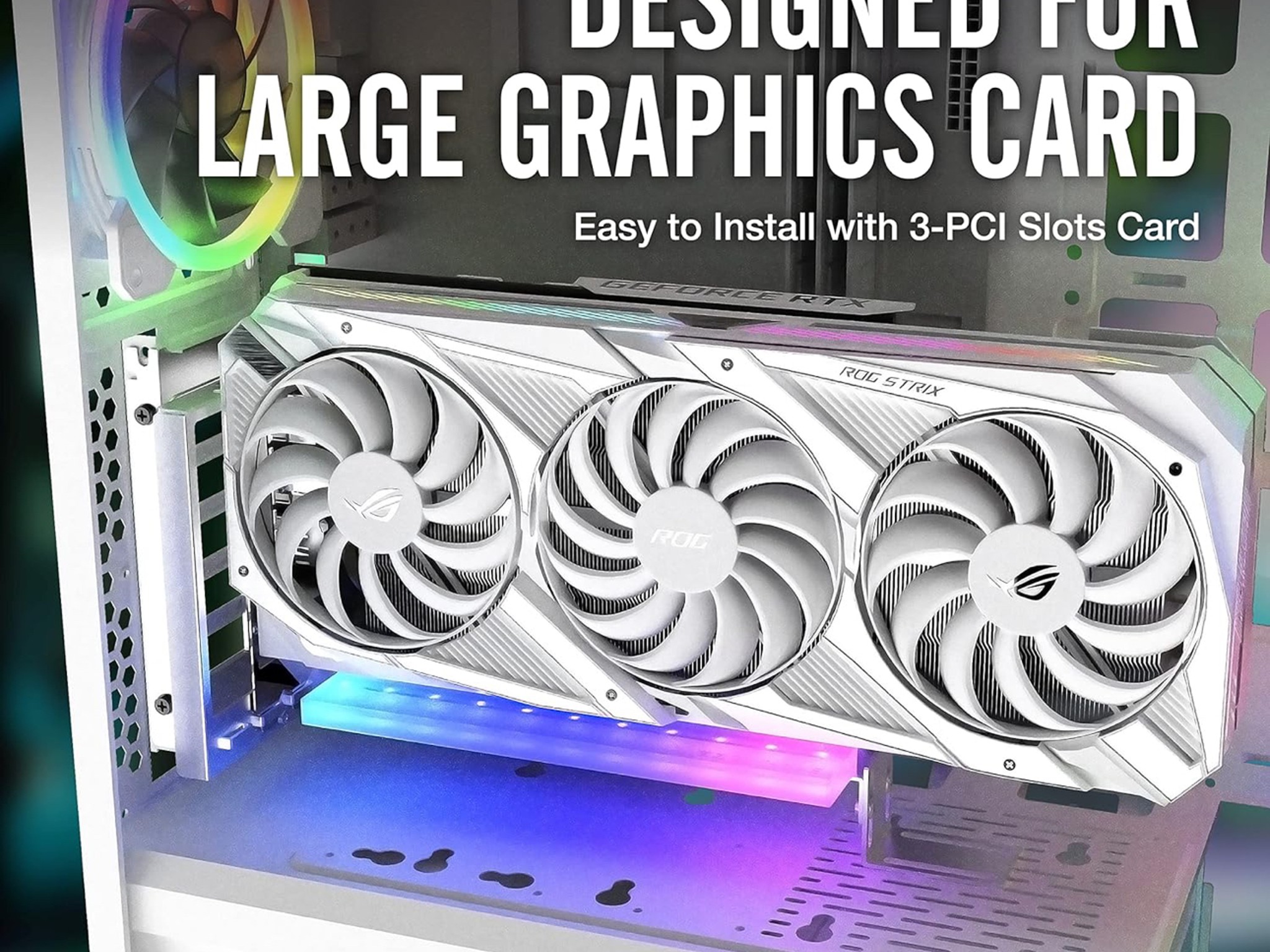 Black EZDIY-FAB Vertical GPU mount