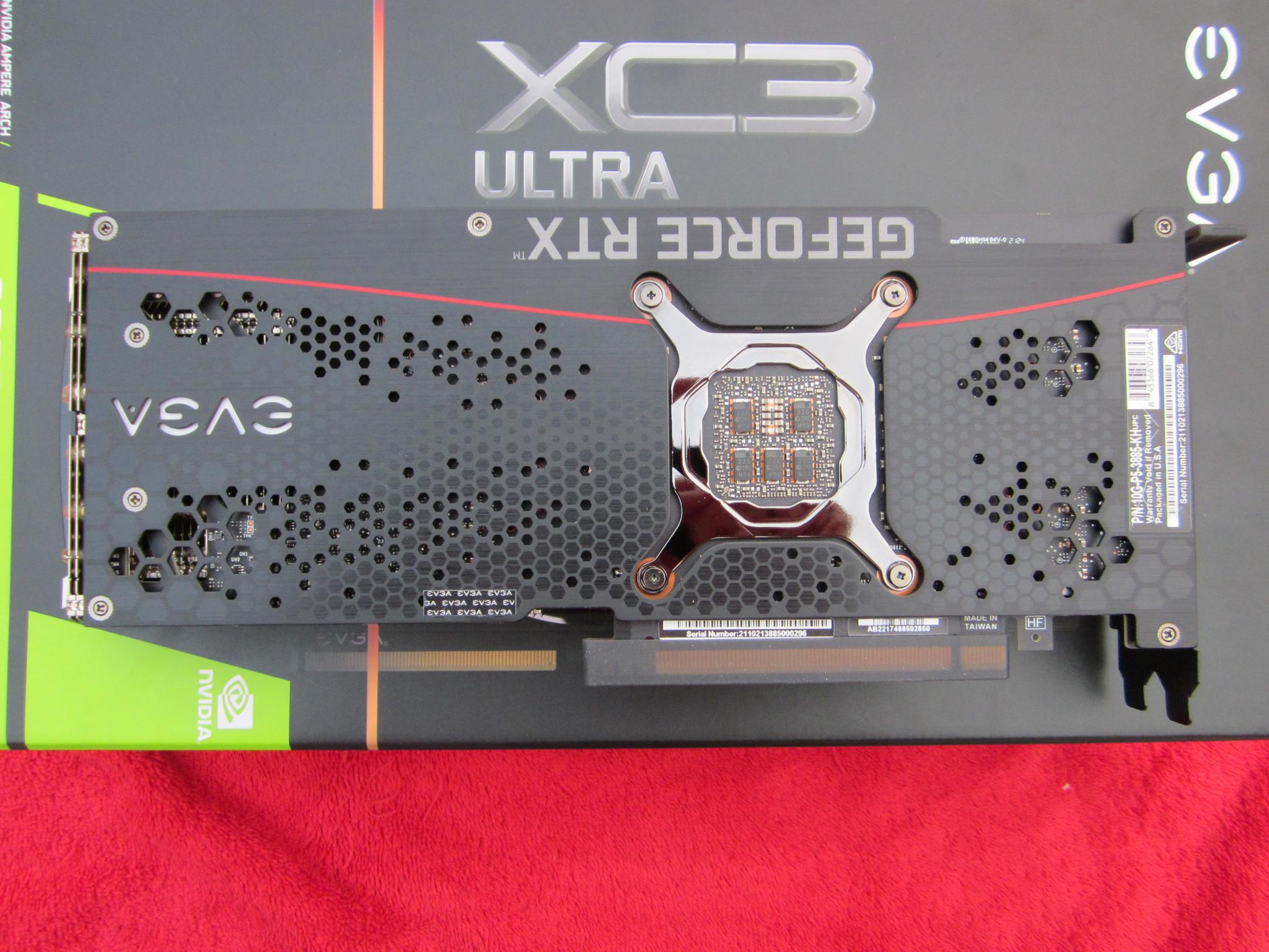 EVGA GeForce RTX 3080 XC3 ULTRA GAMING, 10G-P5-3885-KH, 10GB GDDR6X, ARGB LED, Metal Backplate