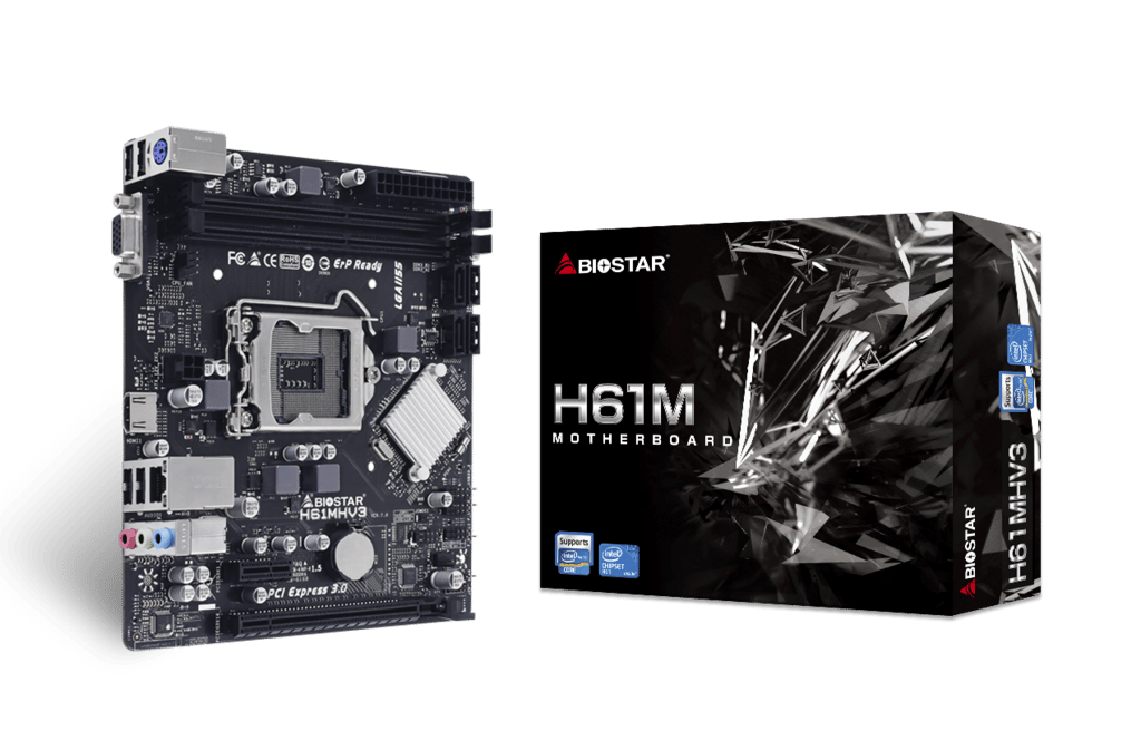 Biostar H61MHV3 Intel H61 LGA 1155 MicroATX Desktop Motherboard