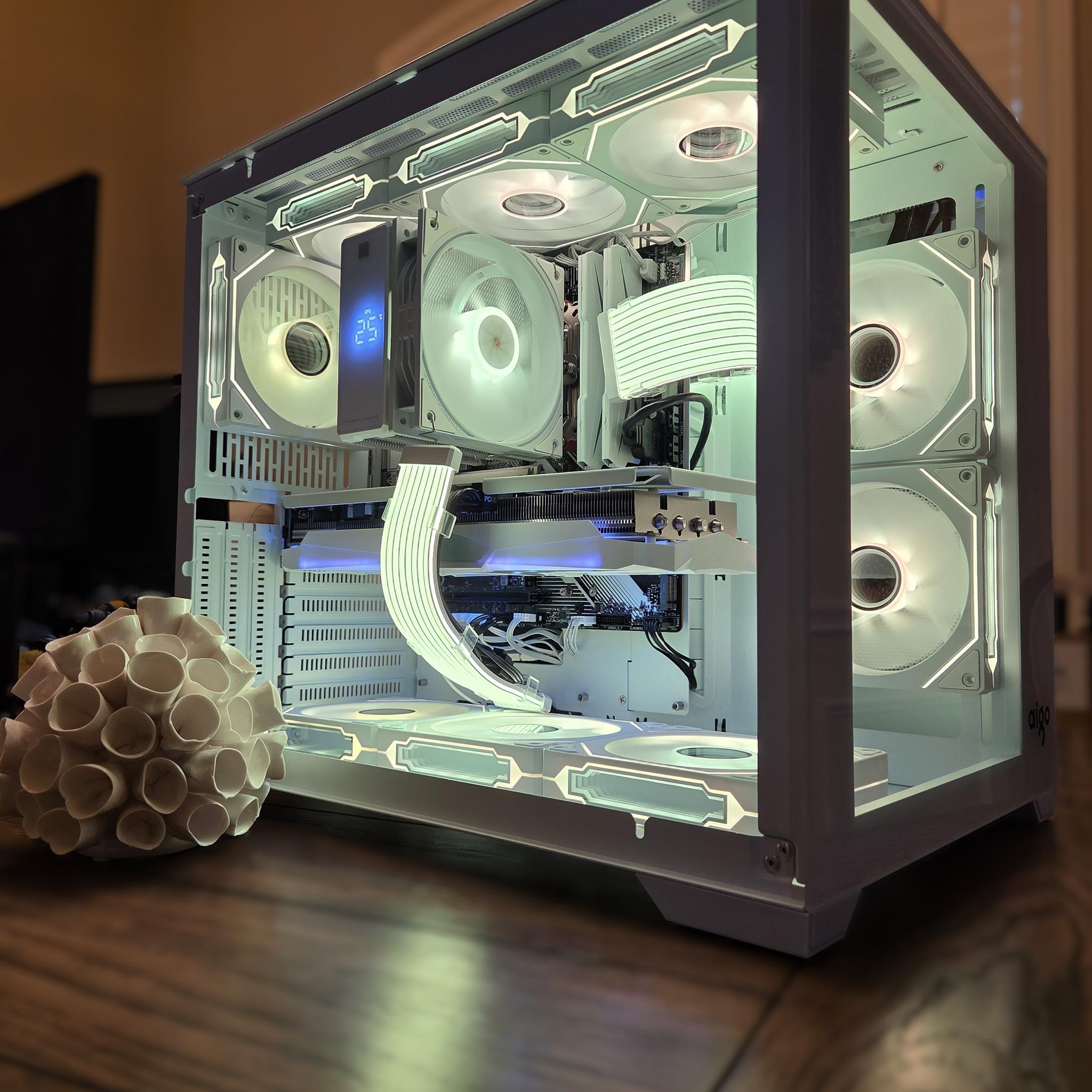 The White Lotus! 🤍| White RTX 3070 Gaming PC | Ryzen 5 7500F | 32GB DDR5 | 1TB NVMe | Temp Display