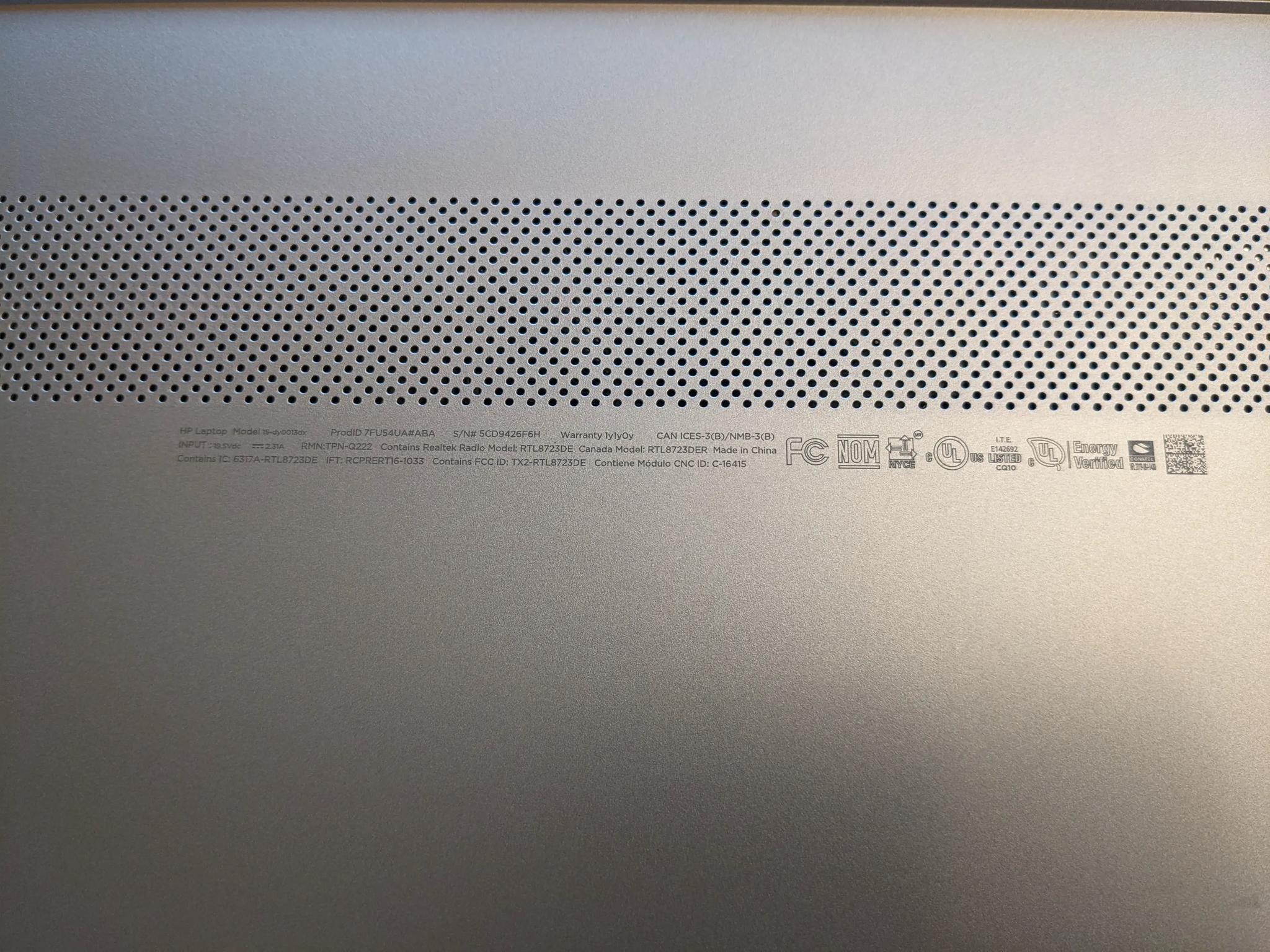 HP 15" Touch Screen i5-8265U (8 thread), 12GB RAM 256GB+Optane, Win 10, Model 15-DY0013DX -Good Cond