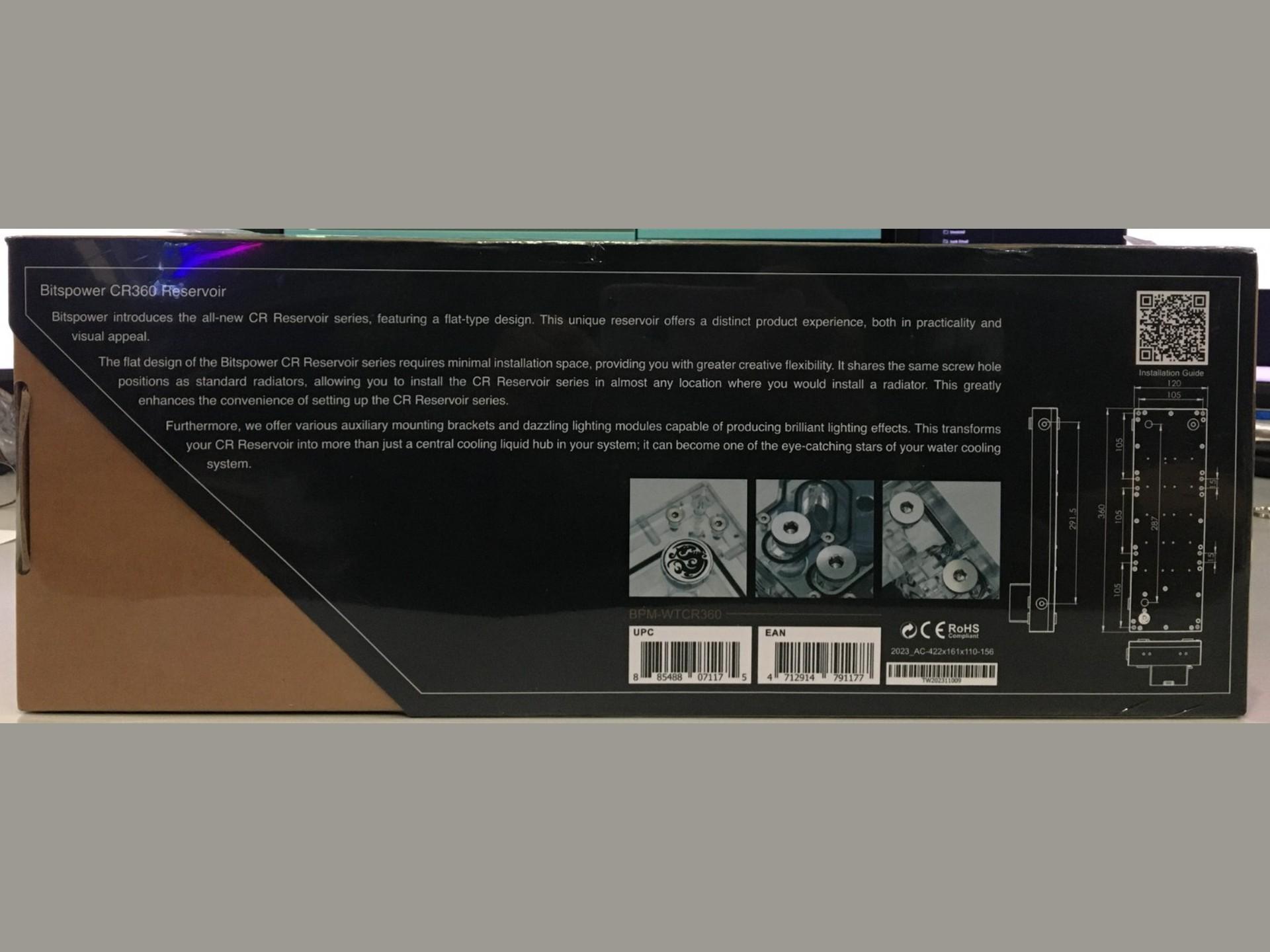 Bitspower CR360 360mm Water Cooling Reservoir G1/4 PC Liquid Cooling