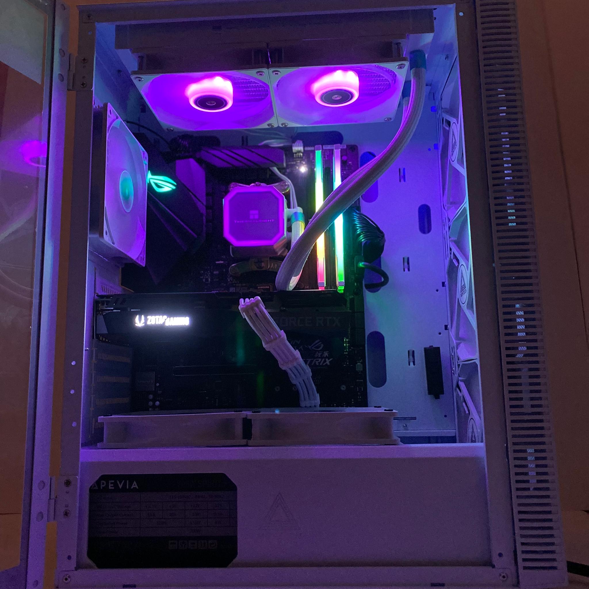 (Liquid Cooled) White⚪️Gaming PC| RTX 3060TI | Ryzen 5@4GHz| 16GB DDR4 RAM| 1TB NVMe SSD| Windows 11