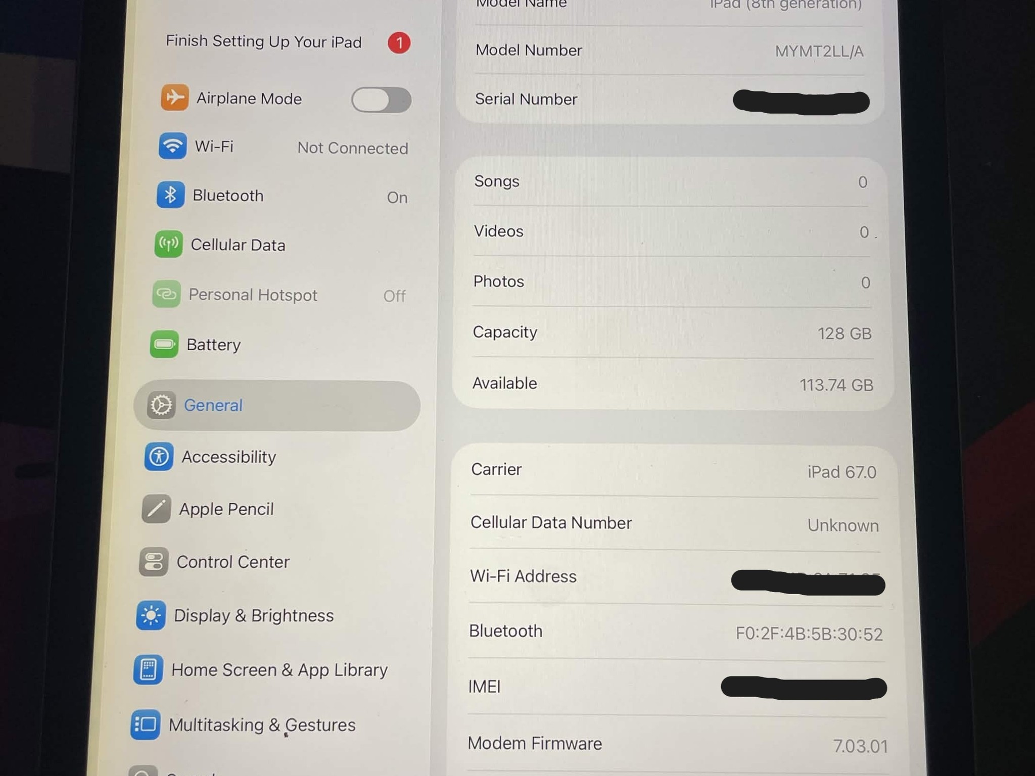Apple iPad 8th Gen 128gb