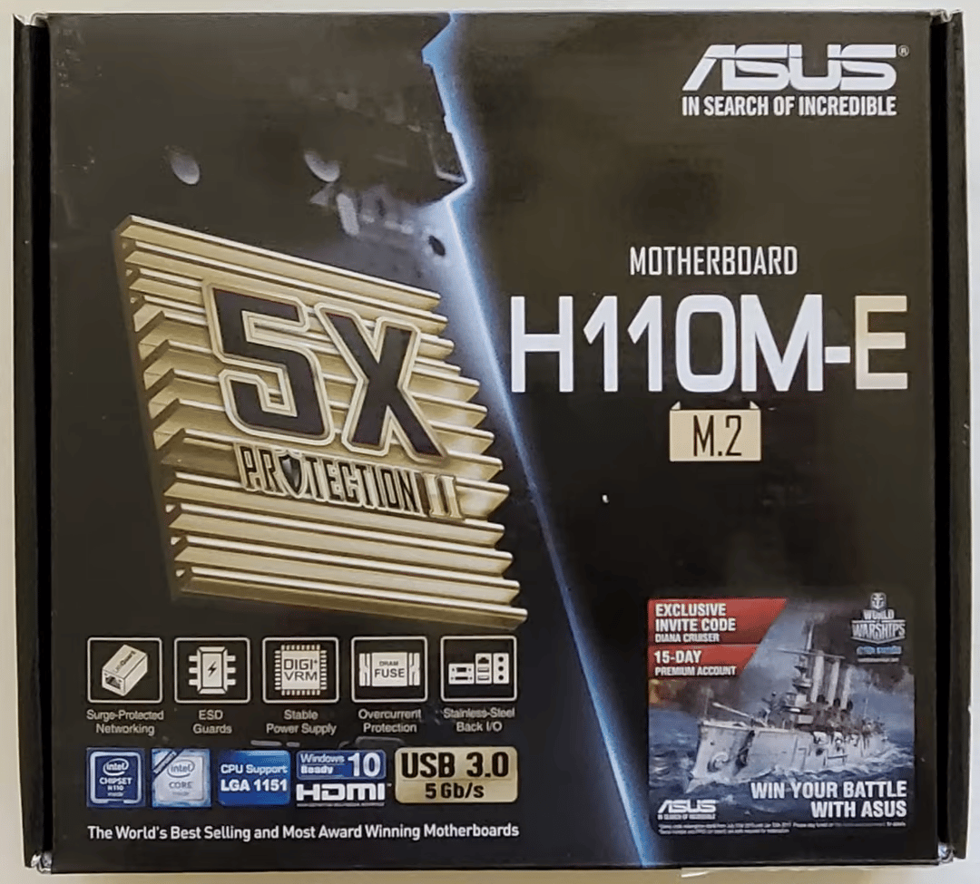 Asus H110M-E/M.2 Micro ATX LGA 1151 Motherboard