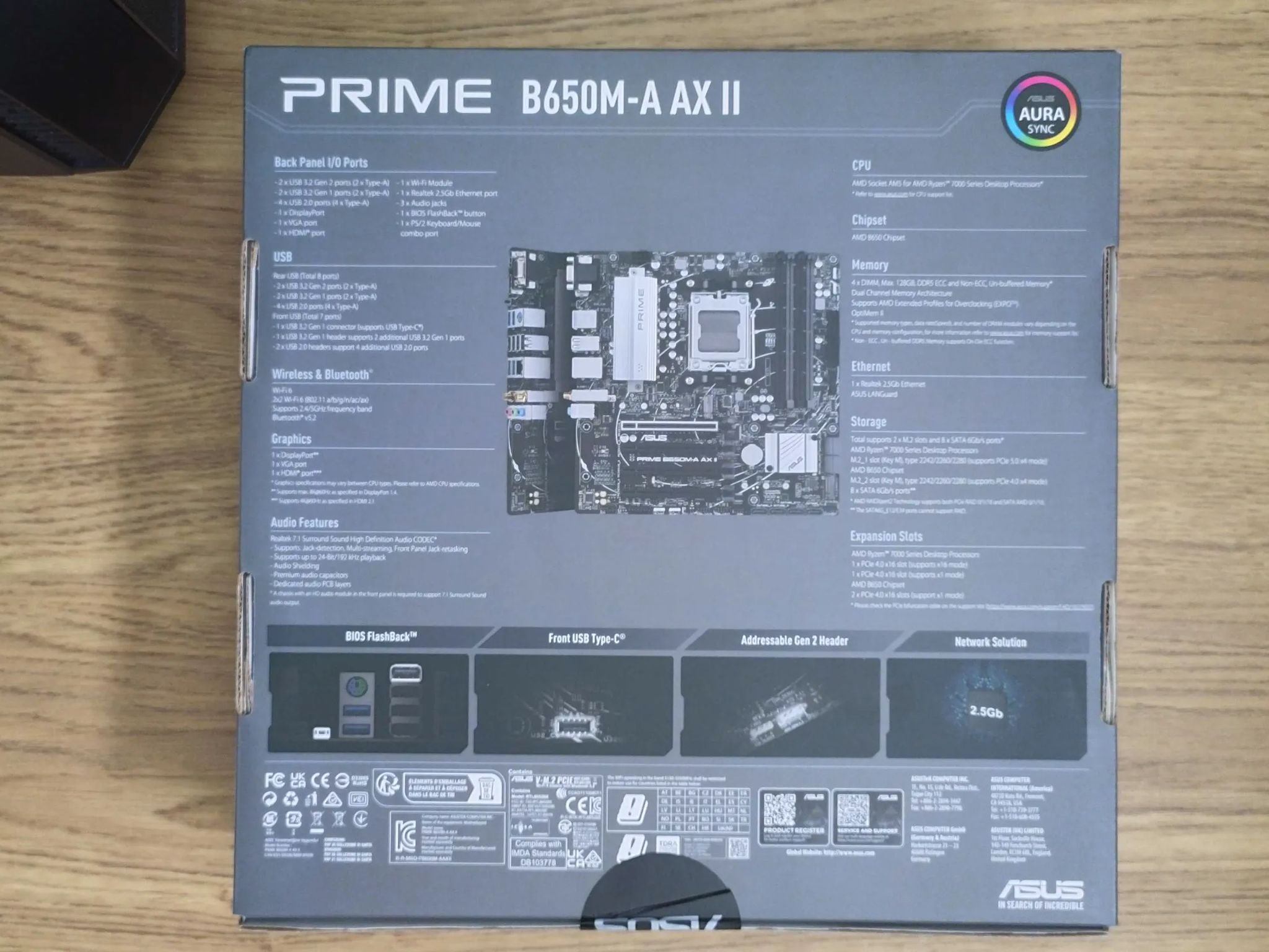ASUS B650M-A Prime AX II AMD AM5 microATX Motherboard