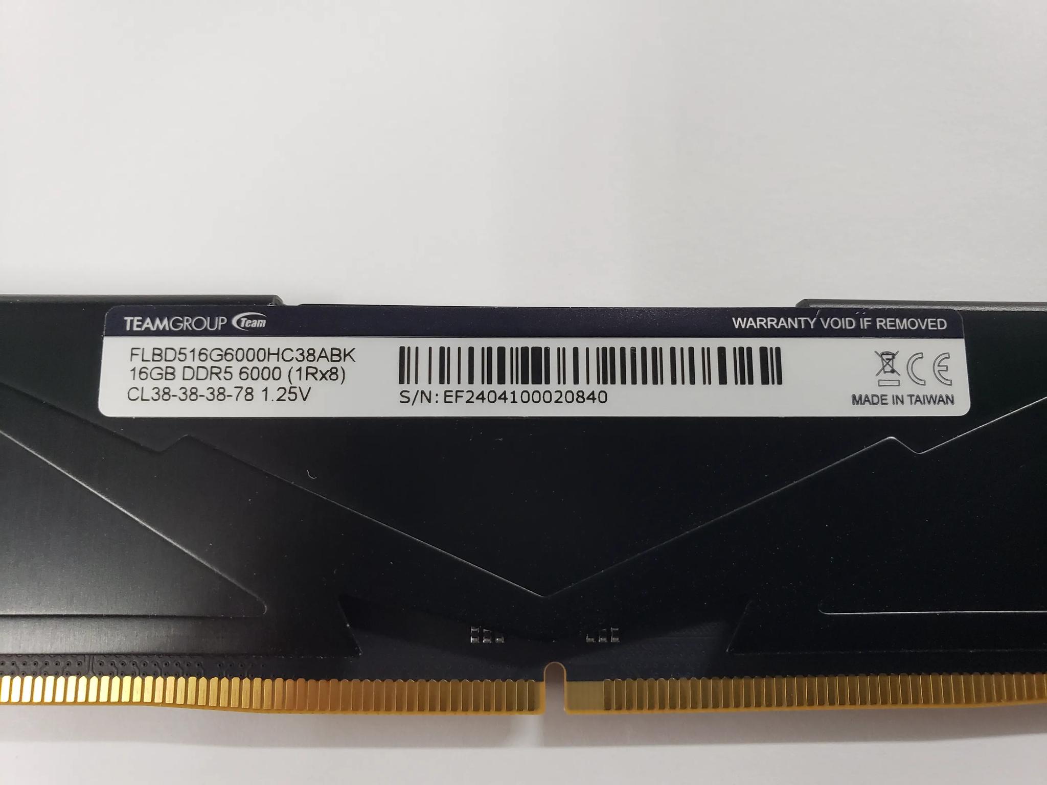 Team Group 16GB DDR5 6000 MT/s CL38