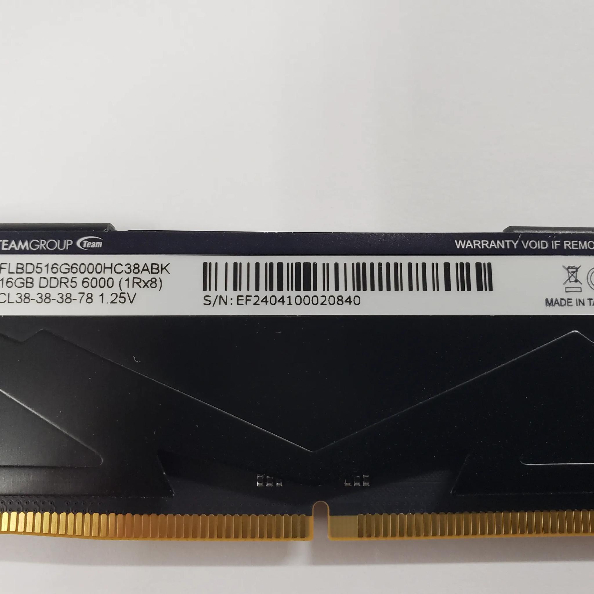 Team Group 16GB DDR5 6000 MT/s CL38