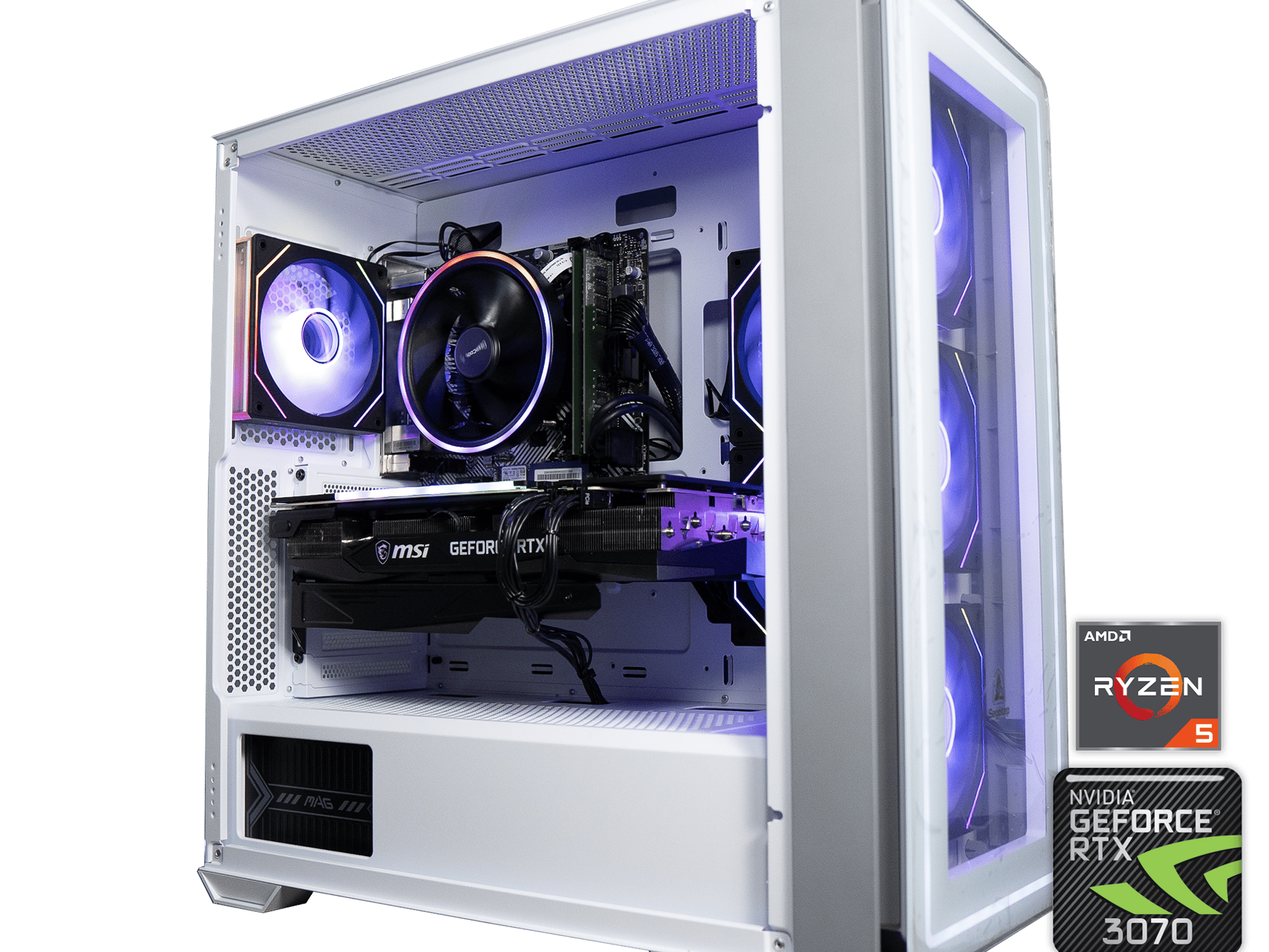 🟣⚪ | MSI RTX 3070 X TRIO 8GB | RYZEN 5 5600X | 32GB DDR4 RAM | 512GB M.2 + 1TB HDD | VaporWave 2.0 |