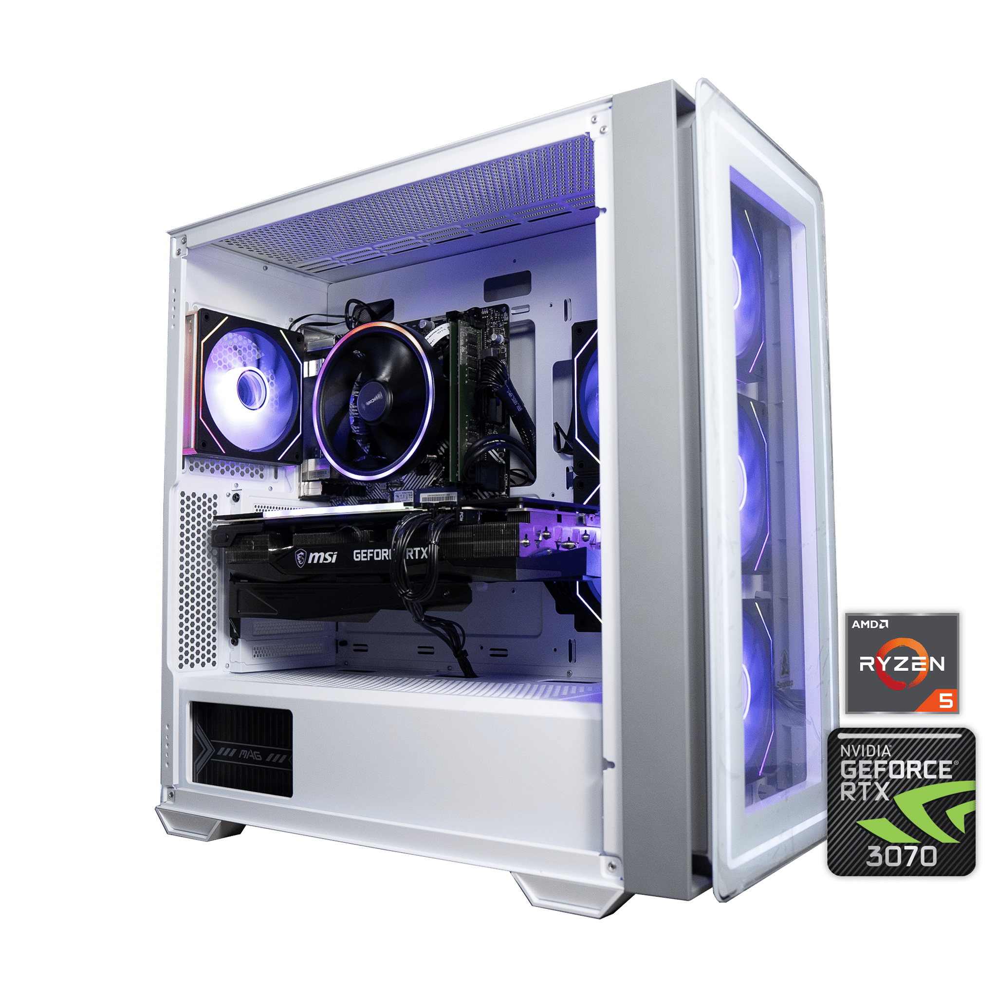 🟣⚪ | MSI RTX 3070 X TRIO 8GB | RYZEN 5 5600X | 32GB DDR4 RAM | 512GB M.2 + 1TB HDD | VaporWave 2.0 |
