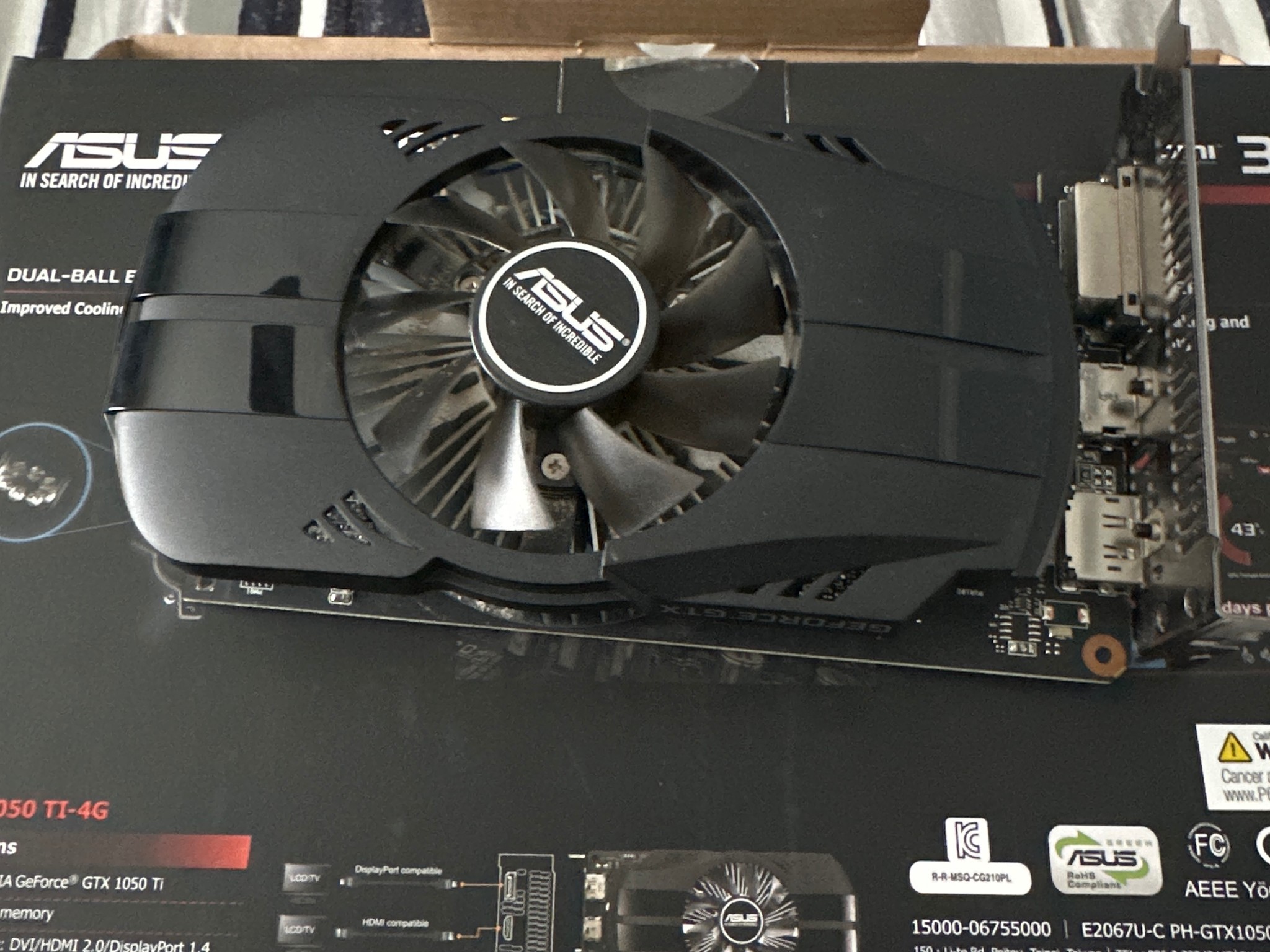 ASUS PH-GTX1050TI-4G GeForce GTX 1050 Ti 4GB GDDR5 Graphics Card