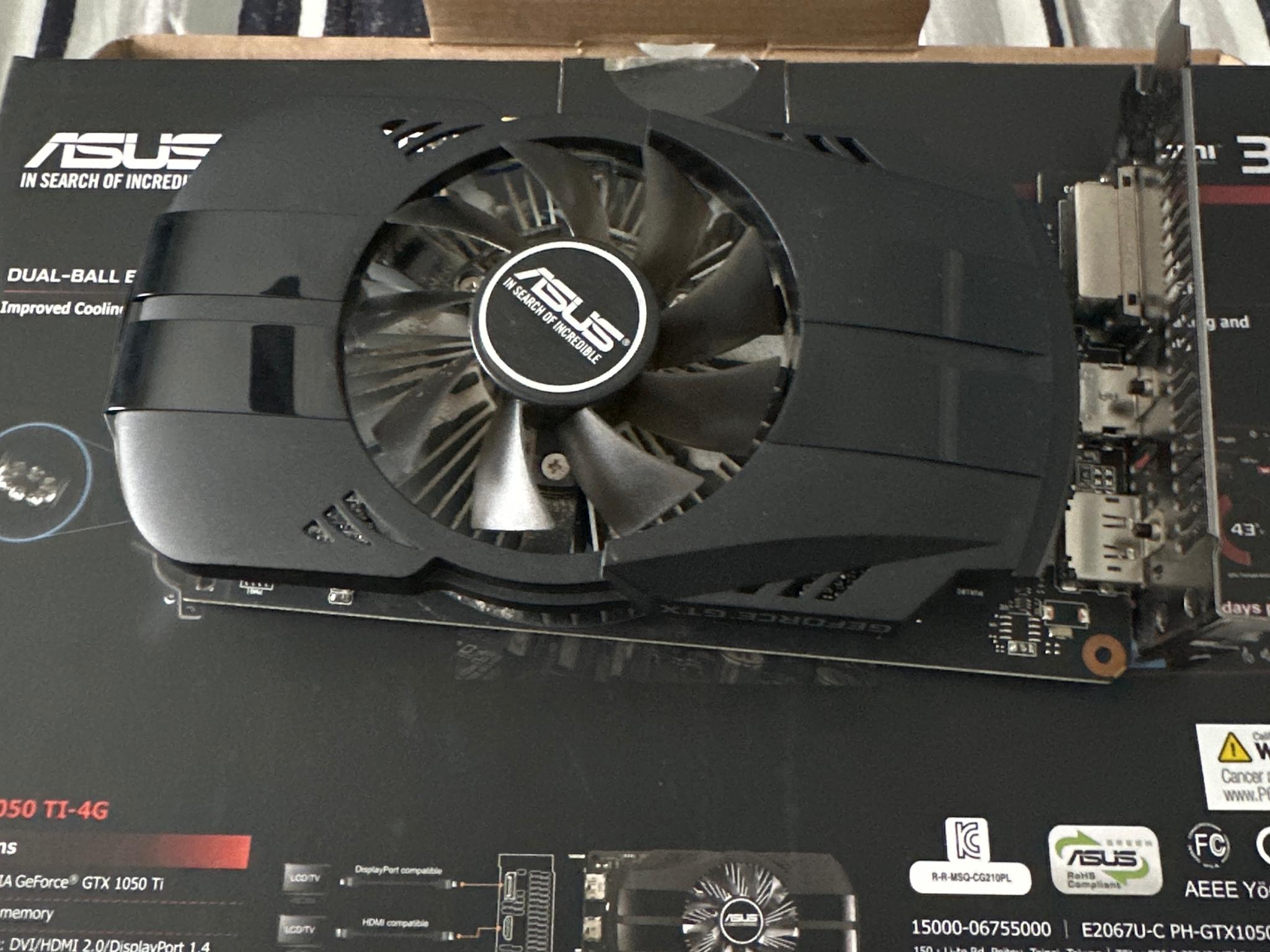 ASUS PH-GTX1050TI-4G GeForce GTX 1050 Ti 4GB GDDR5 Graphics Card