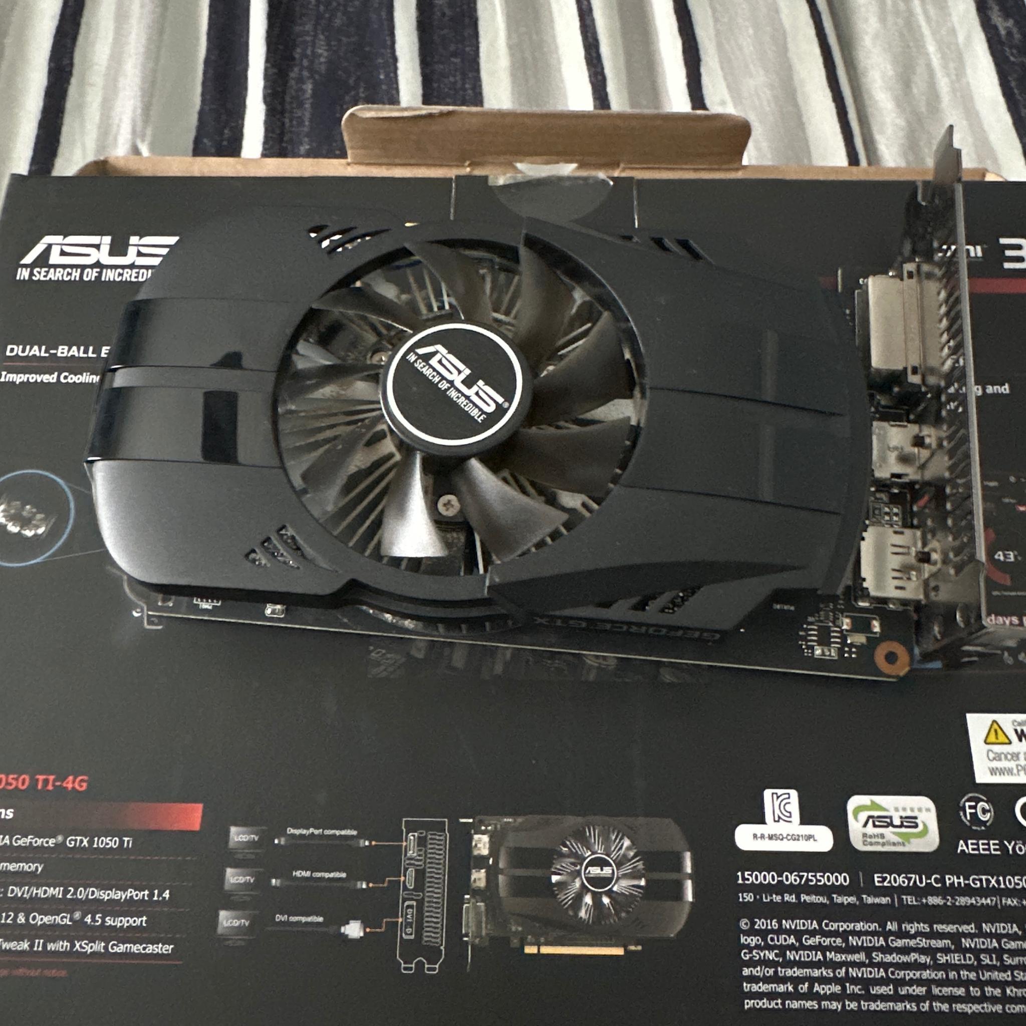 ASUS PH-GTX1050TI-4G GeForce GTX 1050 Ti 4GB GDDR5 Graphics Card