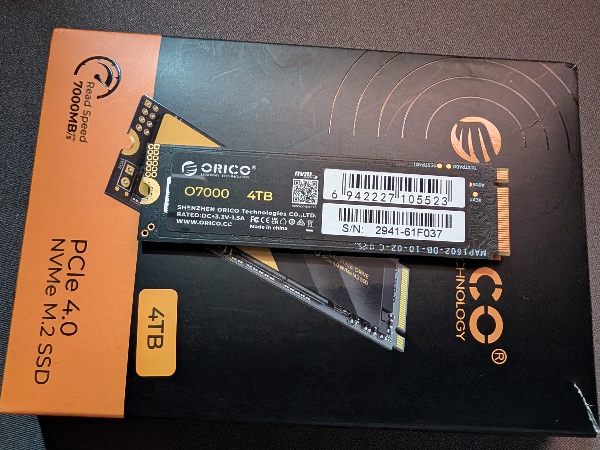 Orico O7000 4TB M.2 PCIe 4.0 NVMe SSD