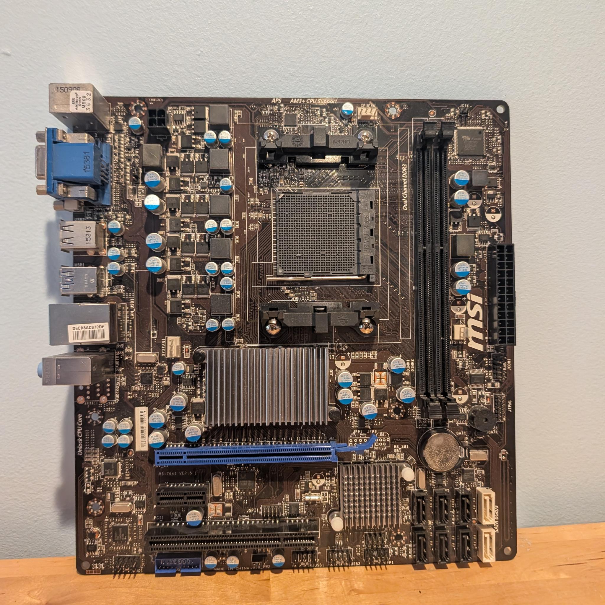 MSI AM3+ Motherboard Working Read