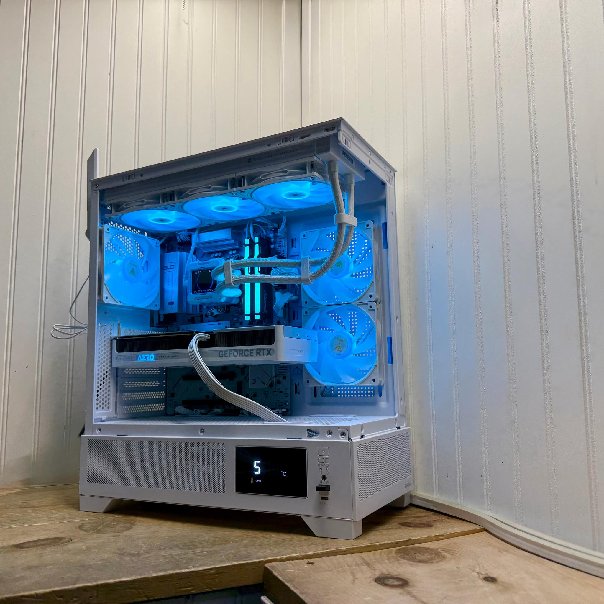 ⚡ FROST TITAN – RTX 5080 + Ryzen 7 9800X3D | 360mm AIO | 32G DDR5 FLAGSHIP 4K GAMING BEAST ⚡