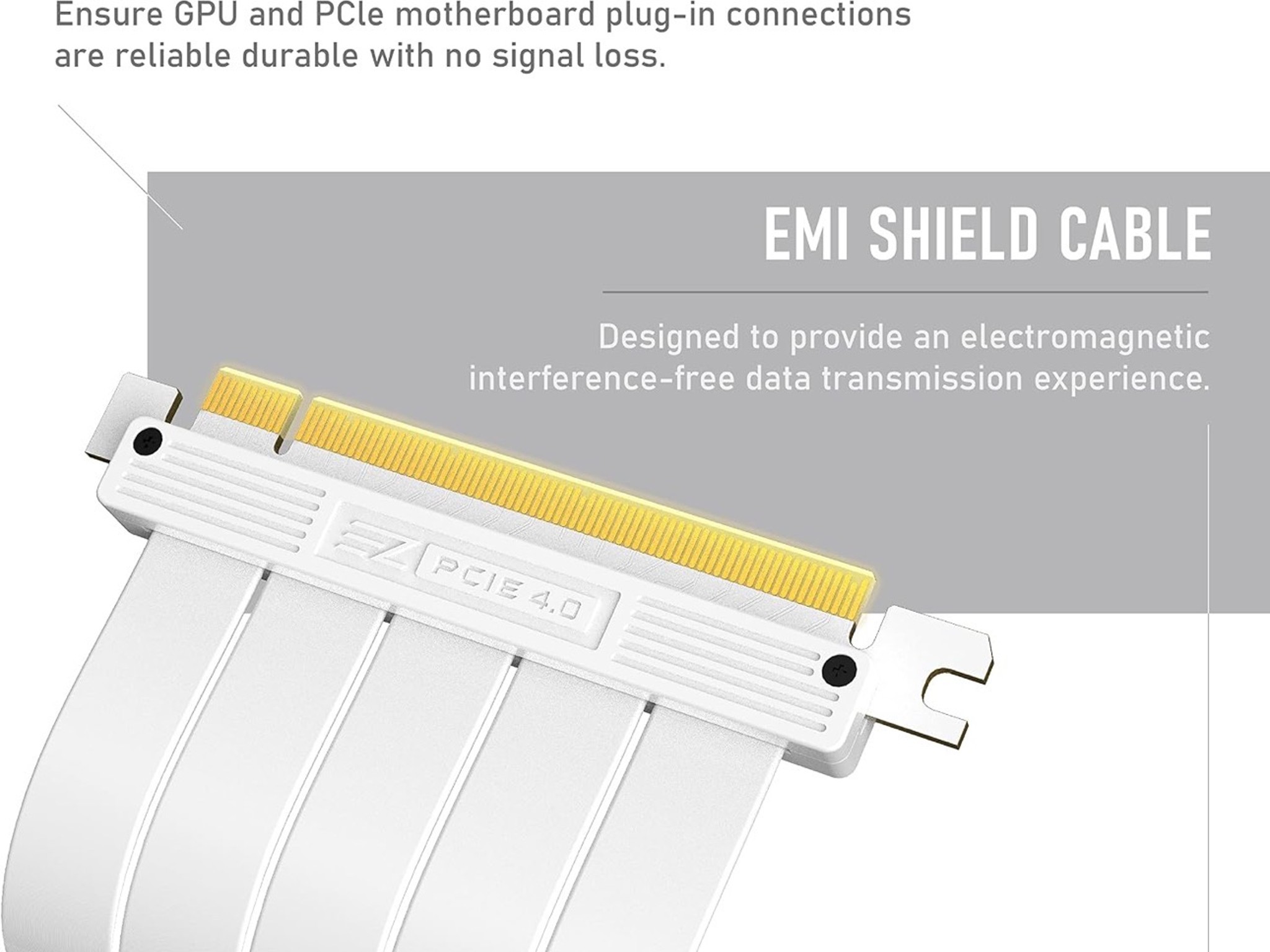 EZDIY-FAB Gen4 PCIe Flex cable | 20cm white