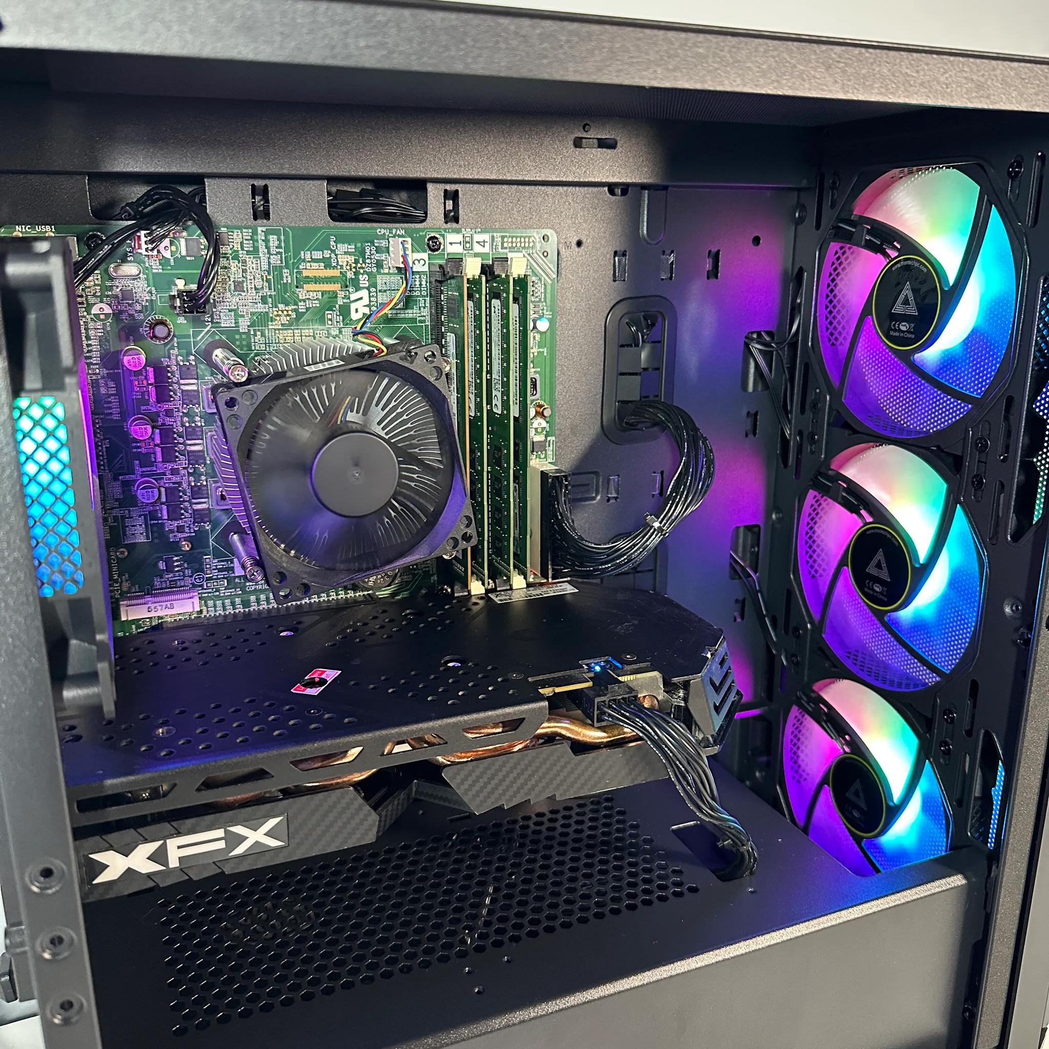 Intel i7 4790/AMD RX 580 8GB Custom RGB Gaming PC BundleW/Keyboard/Mouse/Headset & Mic