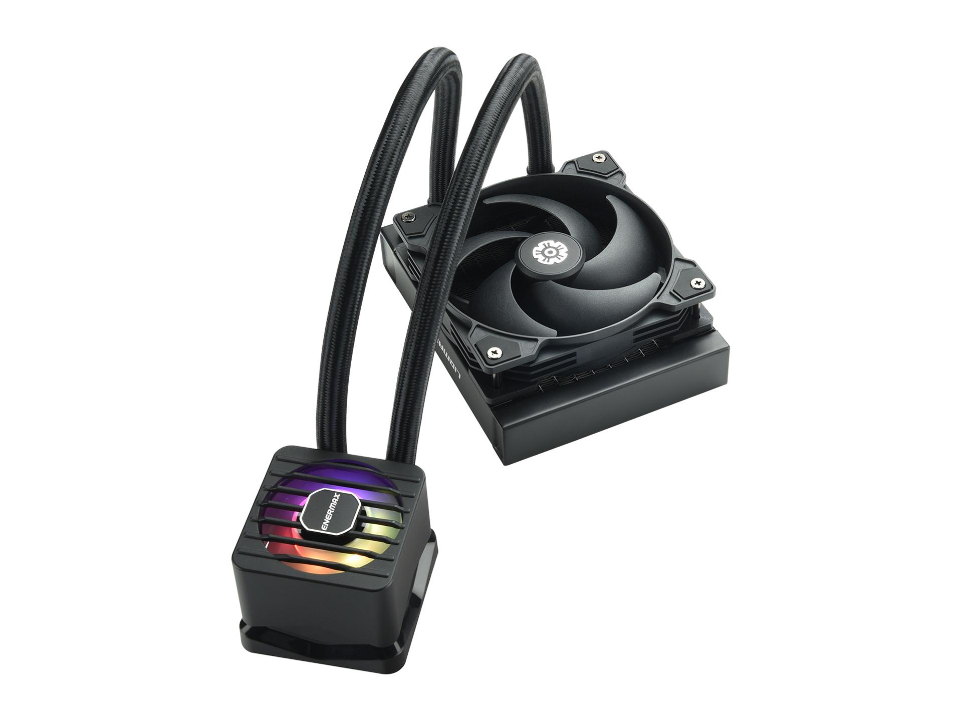 ENERMAX LIQMAXFLO SR 120 ARGB AIO CPU Liquid Cooler - 60mm VRM Fan up to 3000 RPM - 300W TDP