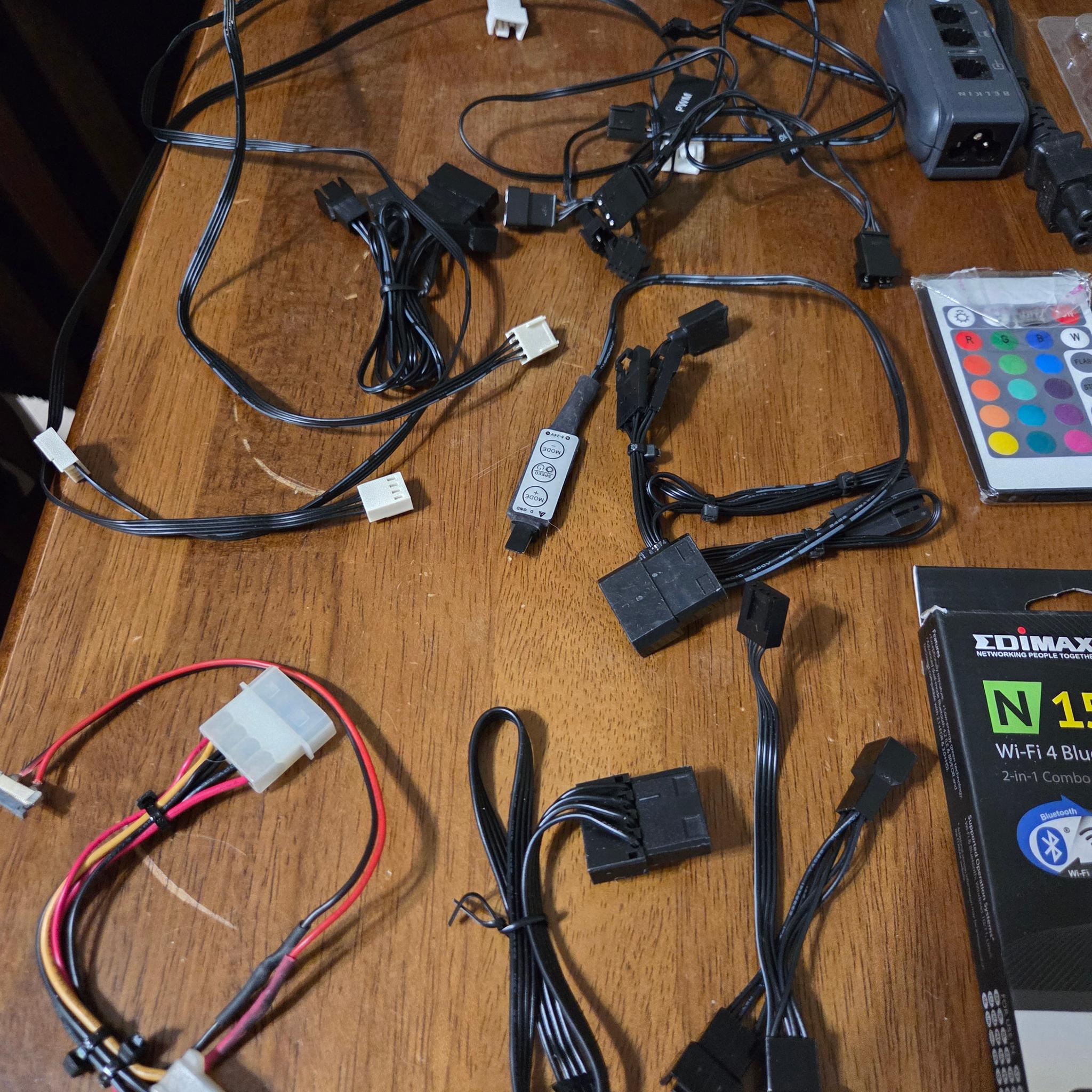Assorted Computer Cables and Components Package Deal